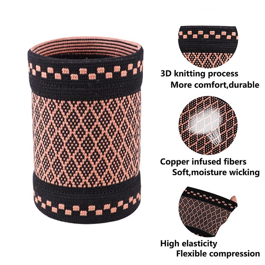 (Y)2pcs Copper Wrist Compression Brace, Elastic Wrist Support Sleeve Wrist Braces For Tendonitis, Arthritis Pain Relief