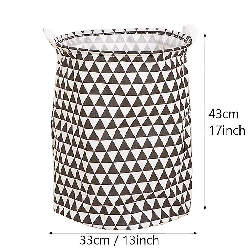 (Y)43 X33cm 3pcs Laundry Basket Large Round Dirty Clothes Toys Folding Bucket Anti-dust Big Waterproof Storage Laundry Bags