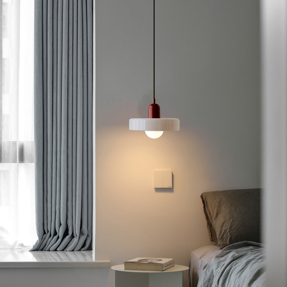 (M)1-Light Glass Pendant Light Fixture Modern Small Lamps for Living Room/Kitchen