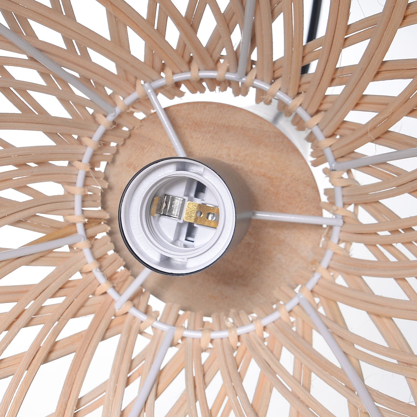(Q) Handmade Rattan Pendant Light, Modern Minimalist Style Teardrop Shaped Lampshade Rattan Pendant Light, Suitable for Bedrooms