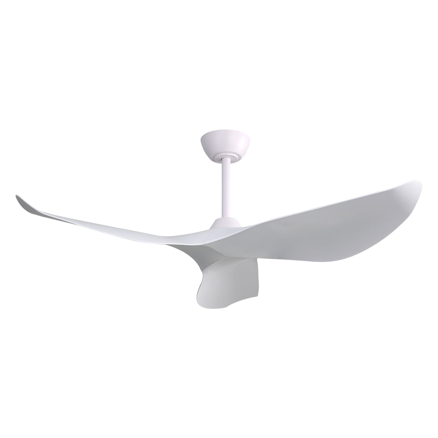 52" Indoor Ceiling Fan with 6-Speed Remote, 3 ABS Blades, Reversible DC Motor, White, Perfect for Living Room
