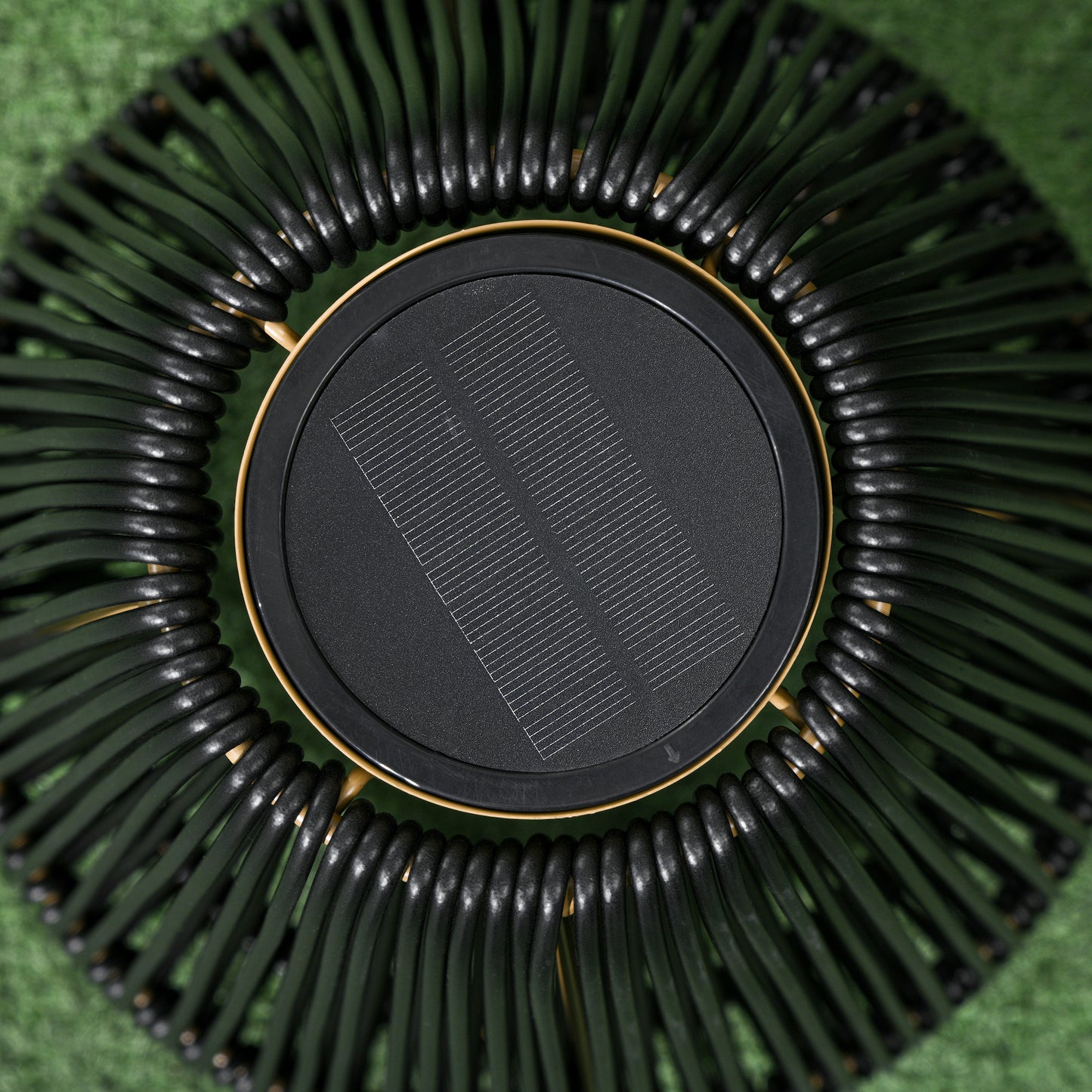 Solar Light Rattan Waterproof Street Light with Light Sensor, Automatic LED Garden Light, Outdoor Light, Black, Metal