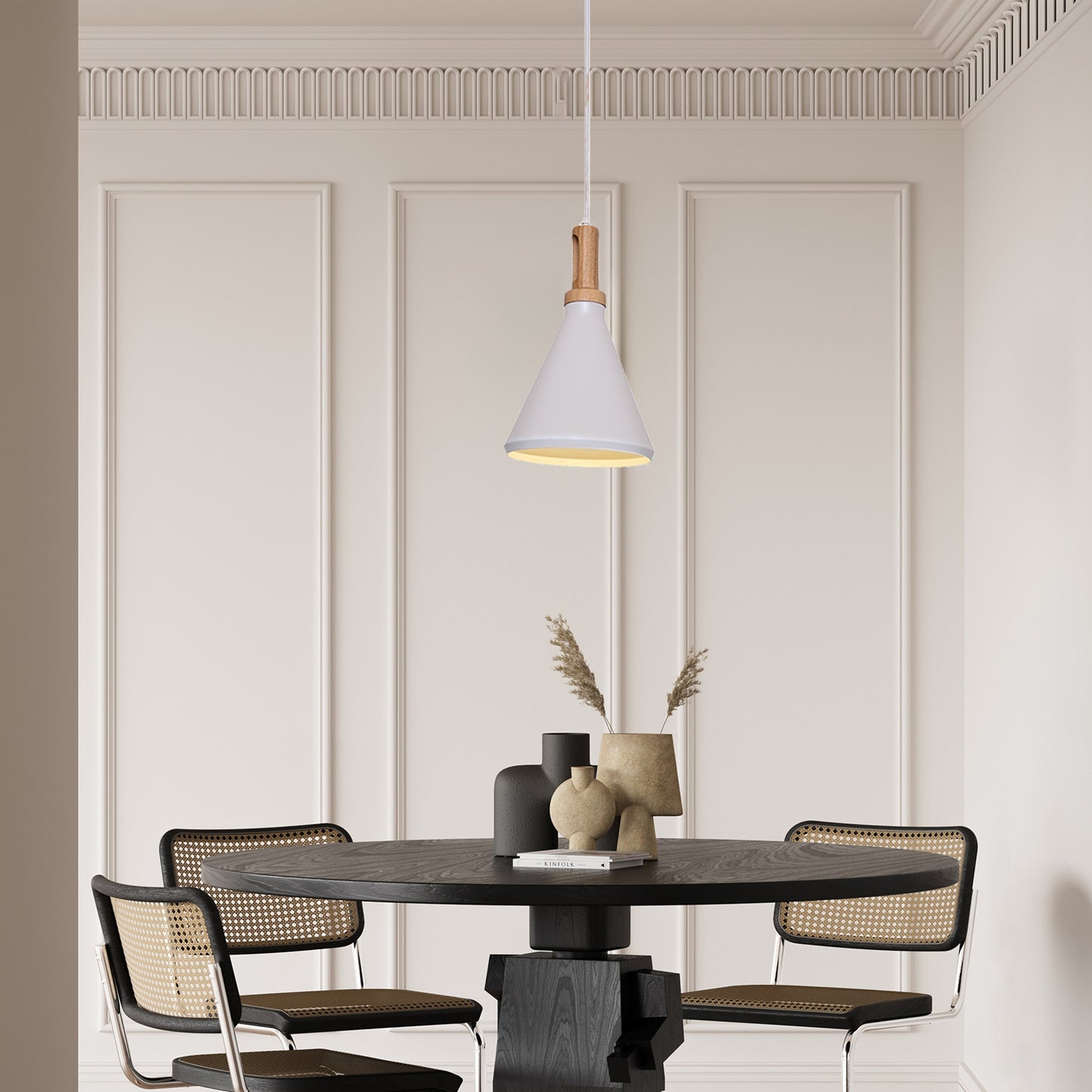 (N) ARTURESTHOME Modern Iron Cafe Lighting Tapered Accent Chandelier