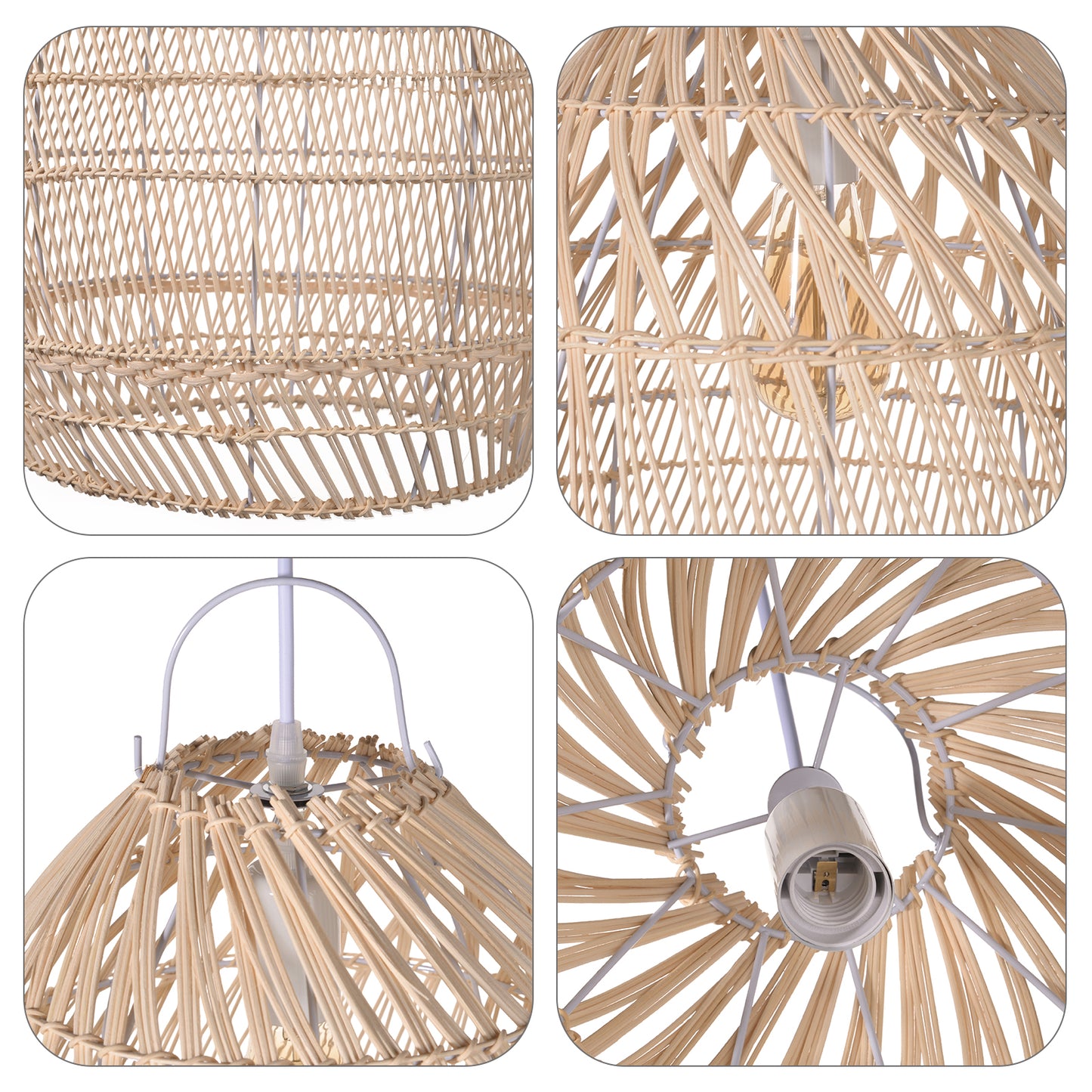 (Y)Bamboo Chandelier Rattan Hand-Woven Chandelier