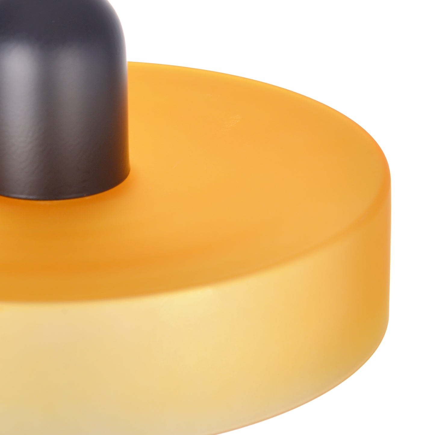 (M)1-Light Glass Pendant Light Fixture Modern Black/Orange Small Lamps for Living Room/Kitchen