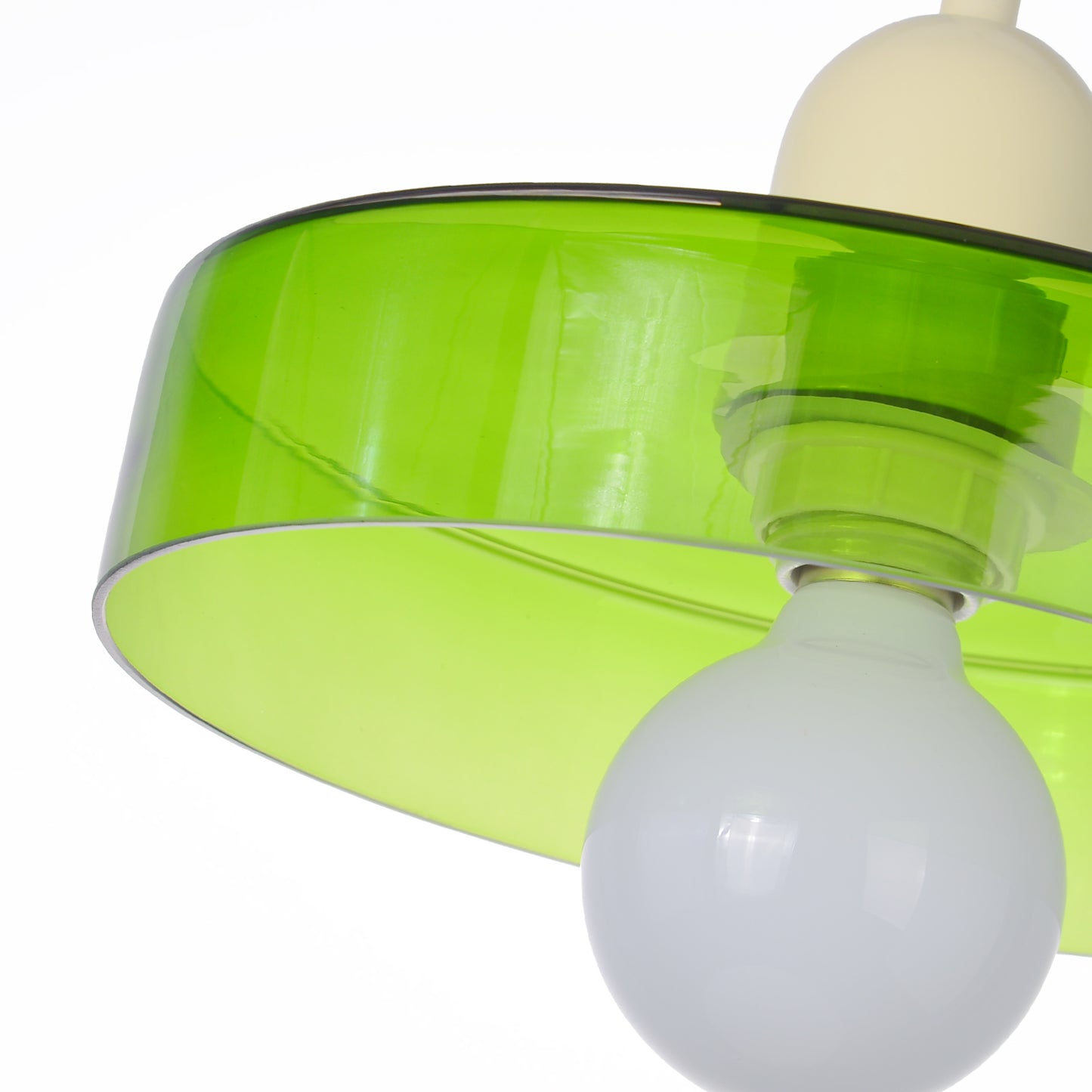 (M)1-Light Glass Pendant Light Fixture Modern White Green Small Lamps for Living Room/Kitchen