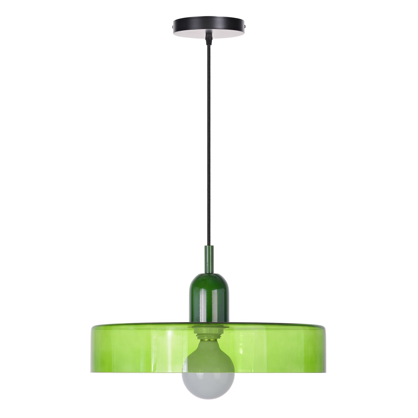 (M)1-Light Glass Pendant Light Fixture Modern Green/Light Green Small Lamps for Living Room/Kitchen