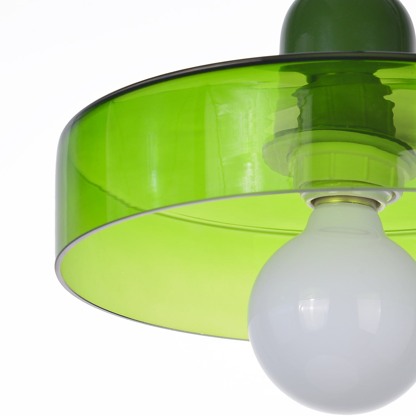 (M)1-Light Glass Pendant Light Fixture Modern Green/Light Green Small Lamps for Living Room/Kitchen