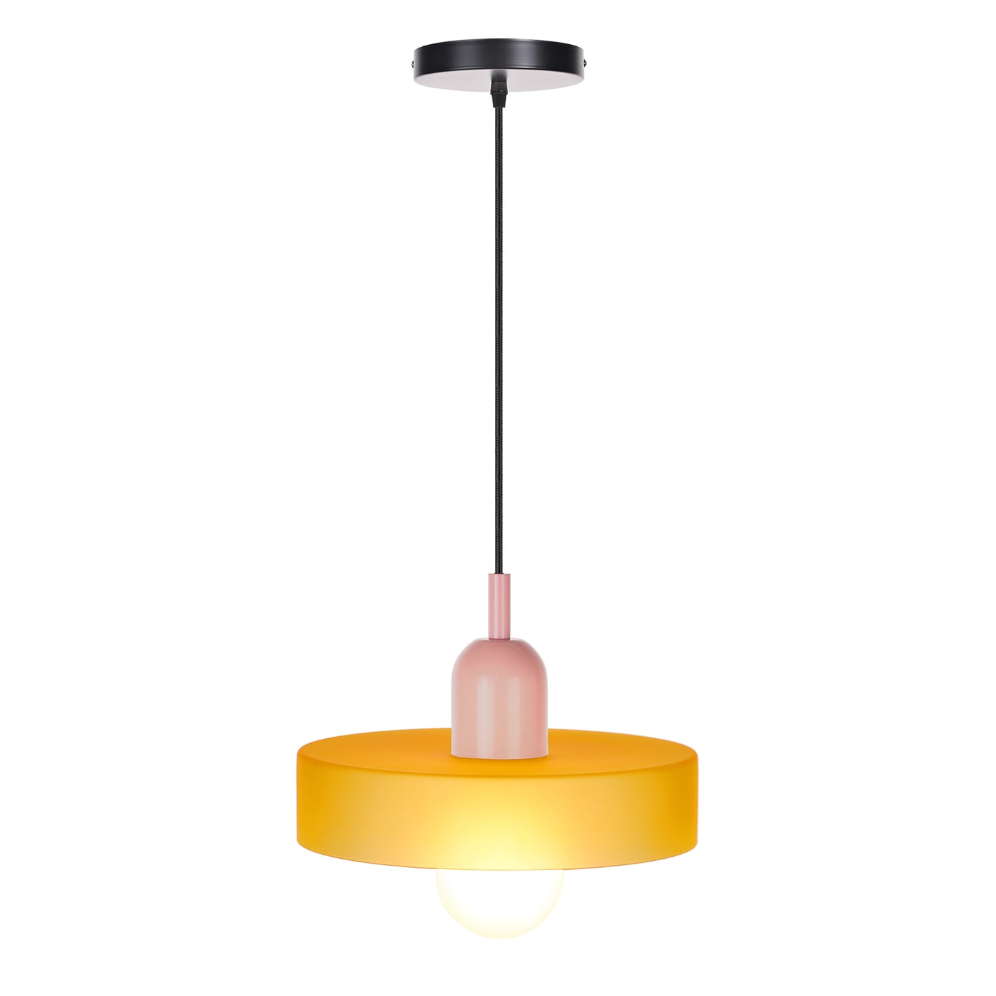 (M)1-Light Glass Pendant Light Fixture Modern Green/White Small Lamps for Living Room/Kitchen