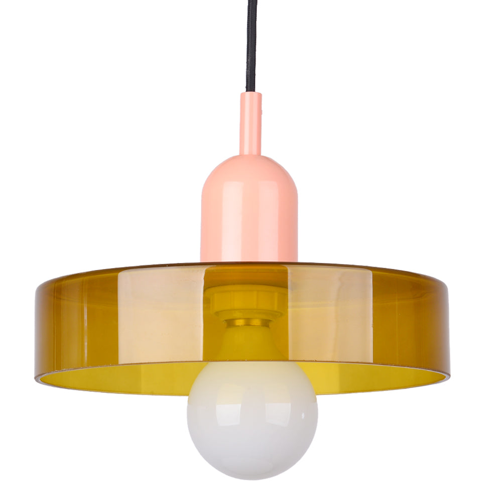 (M)1-Light Glass Pendant Light Fixture Modern Green Small Lamps for Living Room/Kitchen