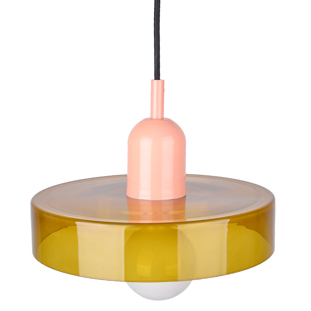 (M)1-Light Glass Pendant Light Fixture Modern Green Small Lamps for Living Room/Kitchen