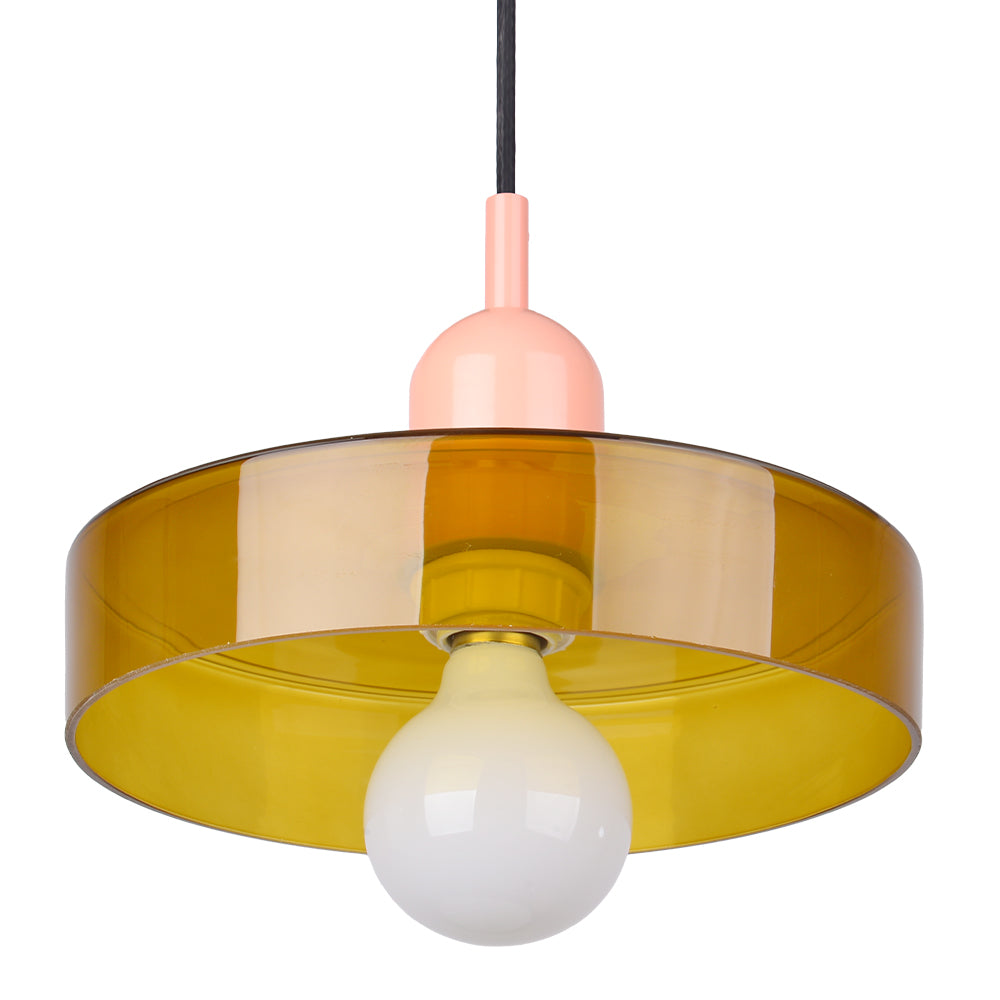 (M)1-Light Glass Pendant Light Fixture Modern Green Small Lamps for Living Room/Kitchen