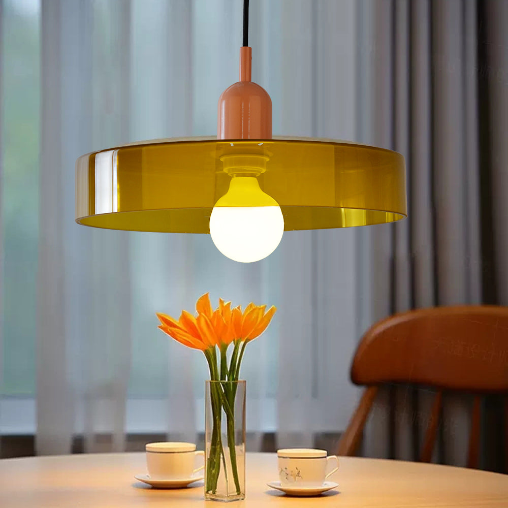 (M)1-Light Glass Pendant Light Fixture Modern Green Small Lamps for Living Room/Kitchen