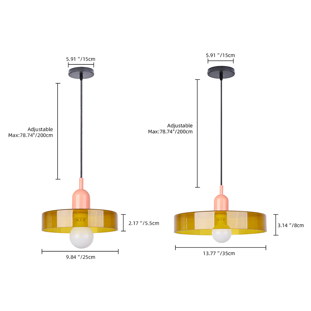 (M)1-Light Glass Pendant Light Fixture Modern Green Small Lamps for Living Room/Kitchen