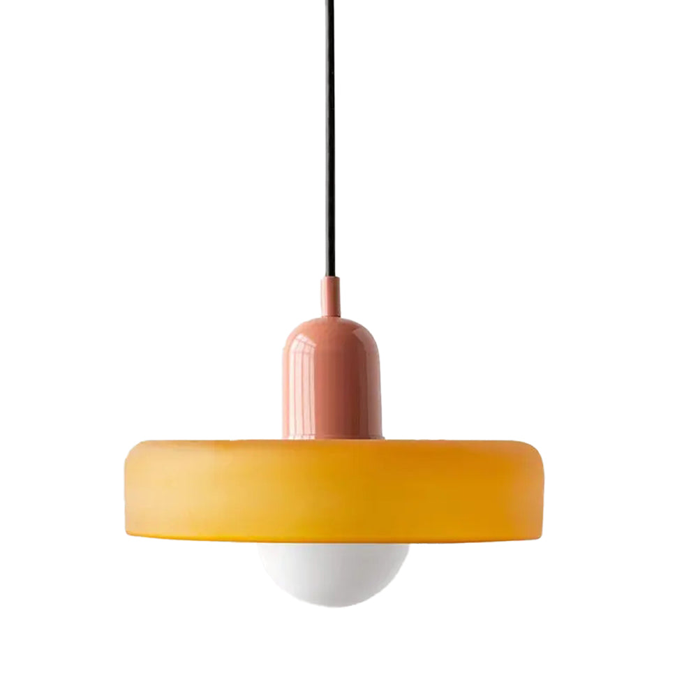 (M)1-Light Glass Pendant Light Fixture Modern Small Lamps for Living Room/Kitchen