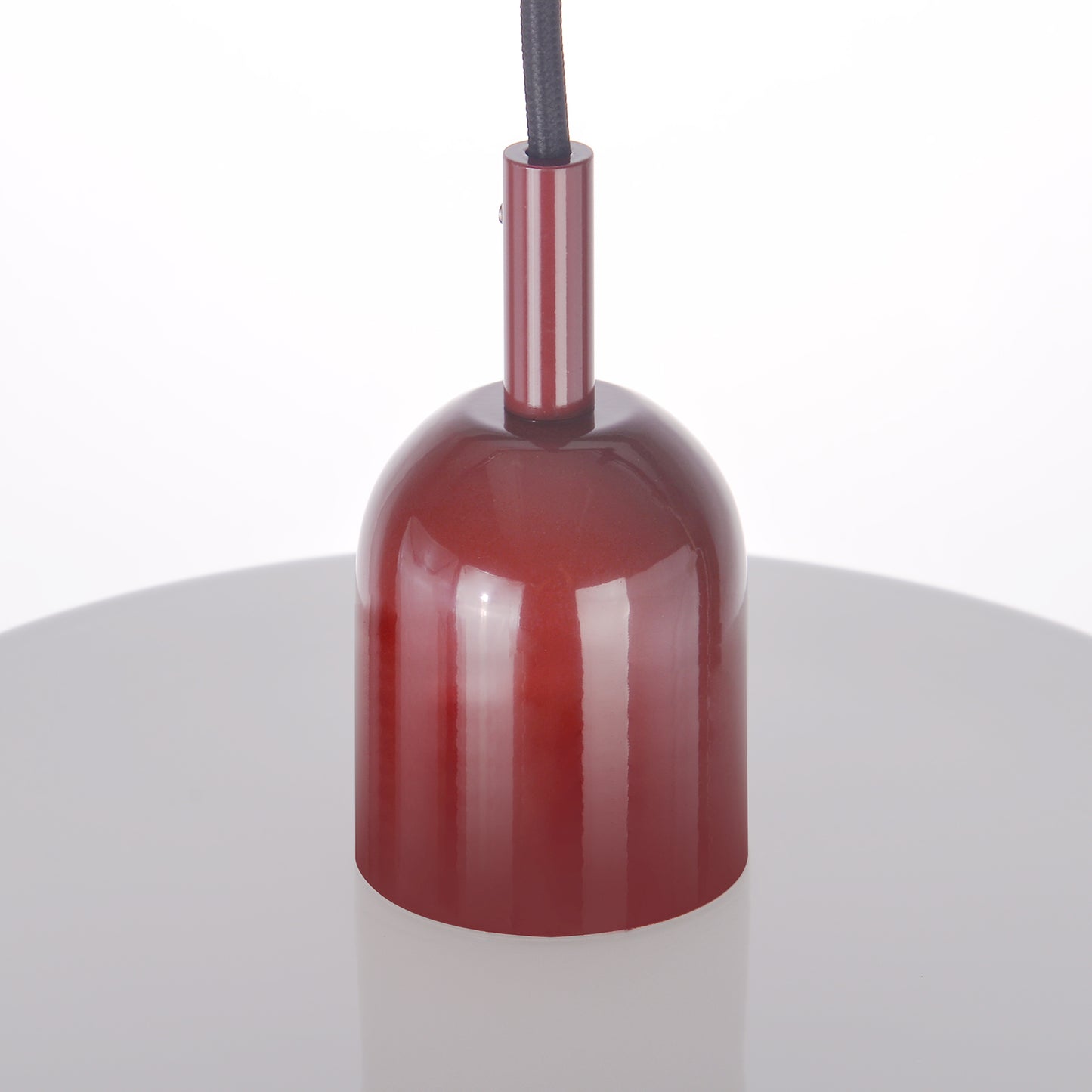 (M)1-Light Glass Pendant Light Fixture Modern Red White Small Lamps for Living Room/Kitchen