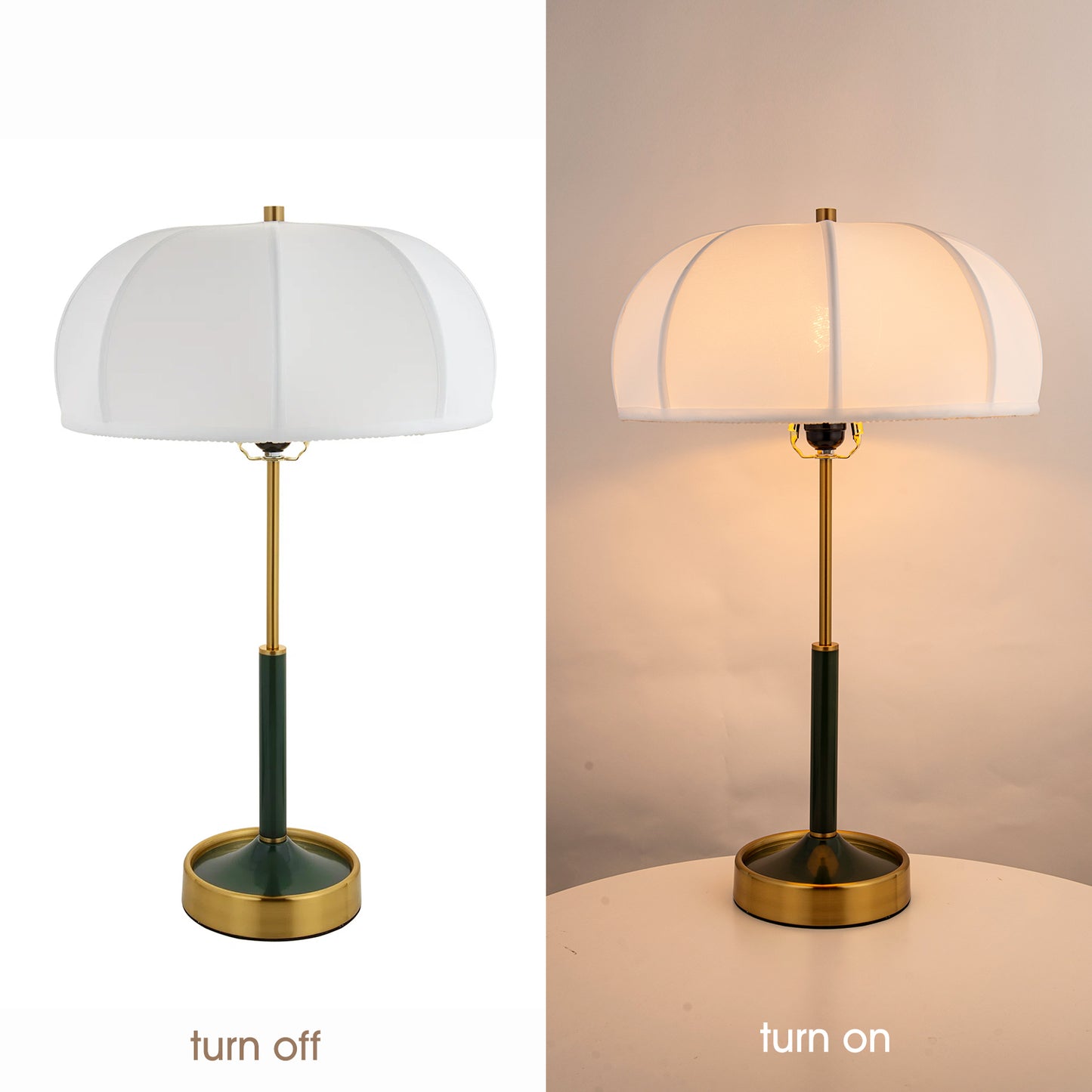 (Z)ARTURESTHOME Bedside Cloth Table Lamps for Bedroom and Living Room - Elegant Fabric Lighting
