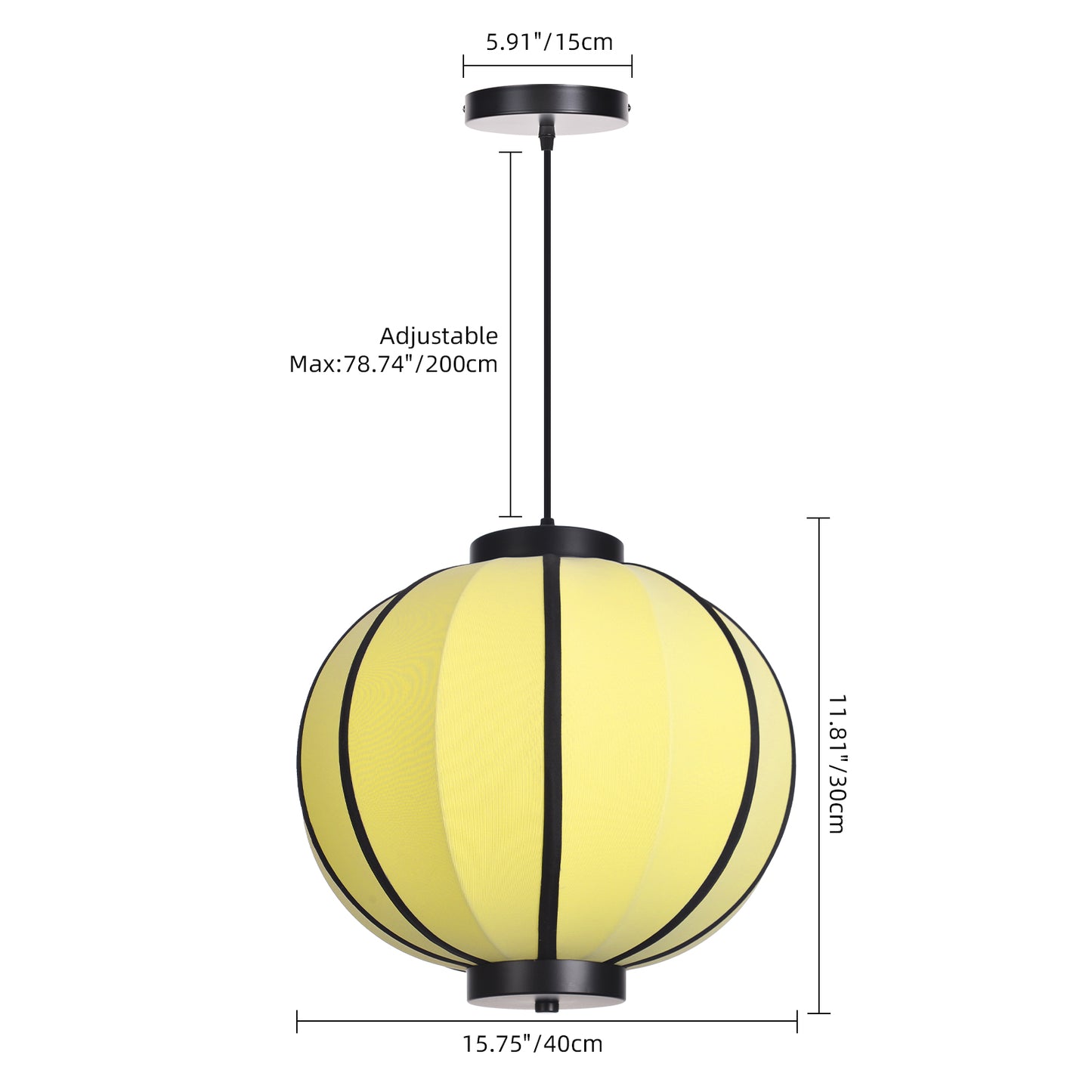 (X)Handmade Fabric Pendant Light, Modern Beige Cylinder Shade for Bedrooms and Living Rooms