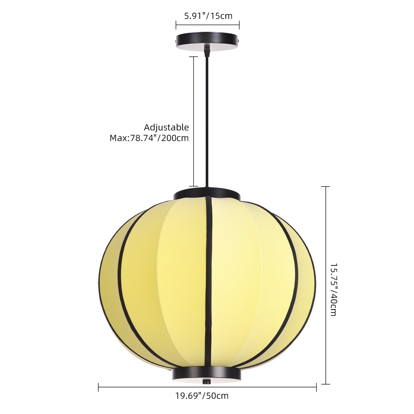 (X)Handmade Fabric Pendant Light, Modern Beige Cylinder Shade for Bedrooms and Living Rooms