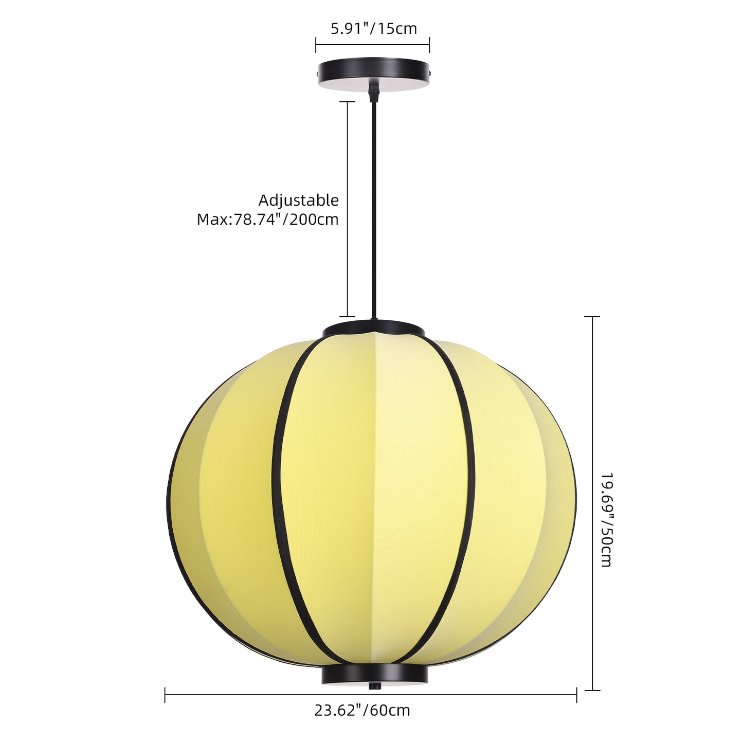 (X)Handmade Fabric Pendant Light, Modern Beige Cylinder Shade for Bedrooms and Living Rooms