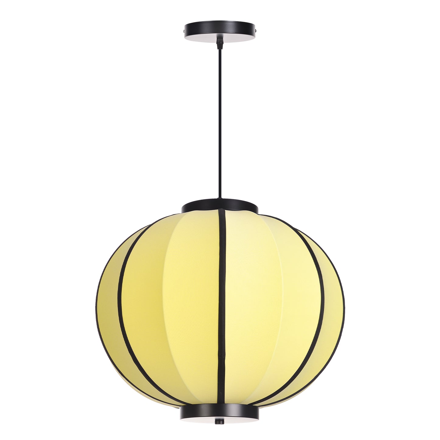 (X)Handmade Fabric Pendant Light, Modern Beige Cylinder Shade for Bedrooms and Living Rooms