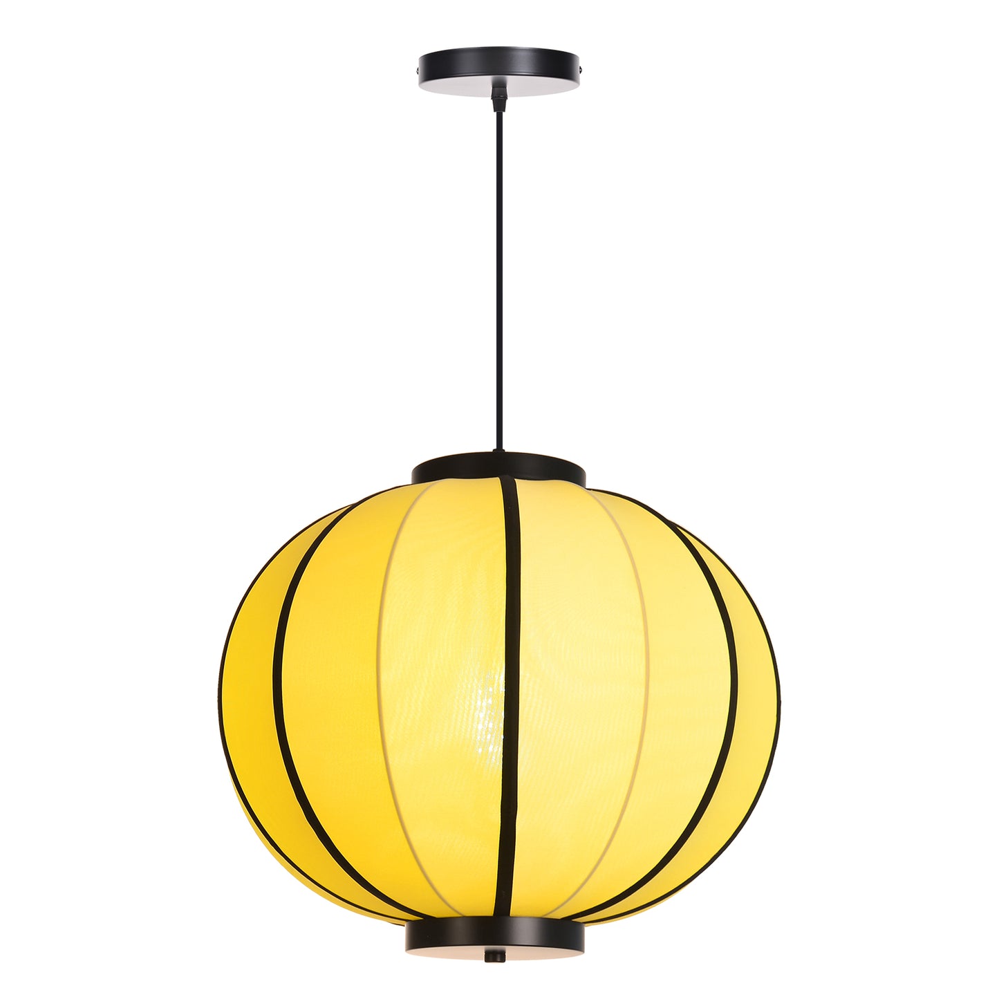 (X)Handmade Fabric Pendant Light, Modern Beige Cylinder Shade for Bedrooms and Living Rooms