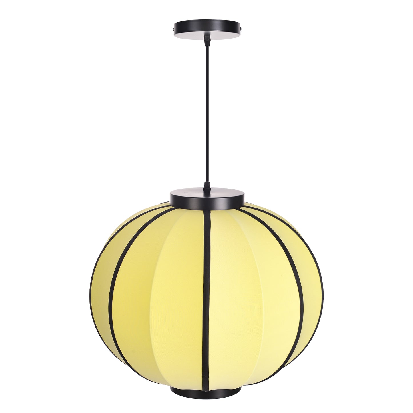 (X)Handmade Fabric Pendant Light, Modern Beige Cylinder Shade for Bedrooms and Living Rooms