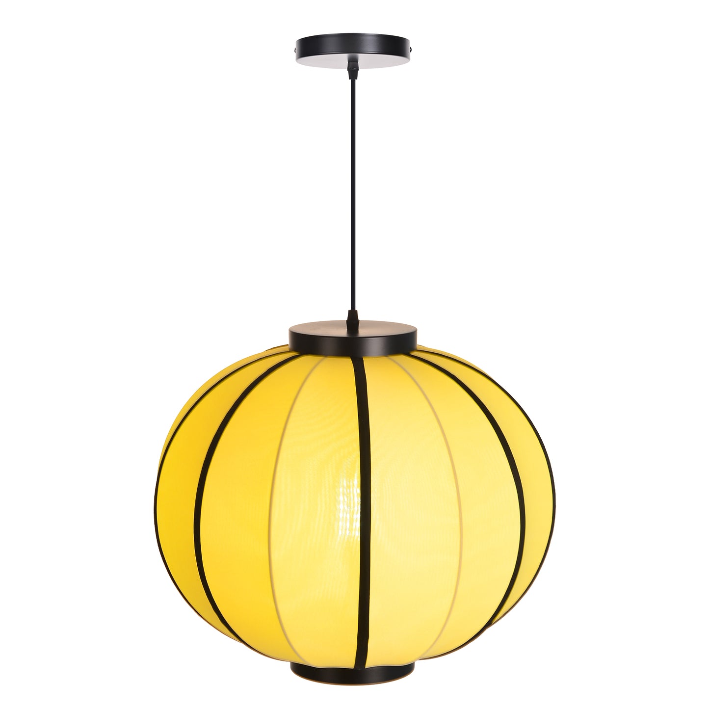 (X)Handmade Fabric Pendant Light, Modern Beige Cylinder Shade for Bedrooms and Living Rooms