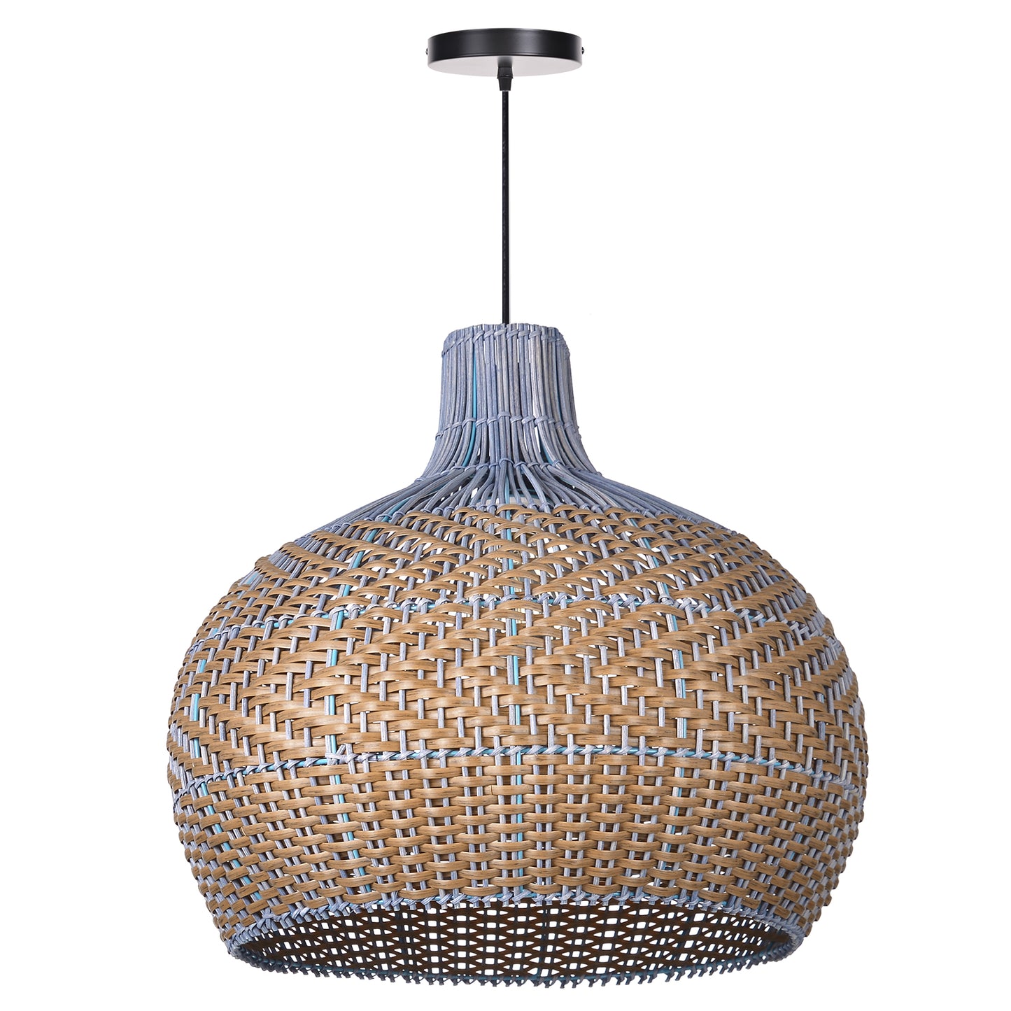 (X)Handcrafted Rattan Cylinder Pendant Light - Decorative Lighting for Living Room and Study