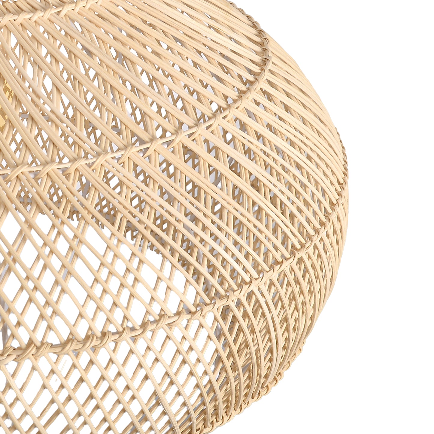 (X) Handcrafted Rattan Gourd Shaped Chandelier, Natural Modern Minimalist Lamps for Bedroom and Living Room