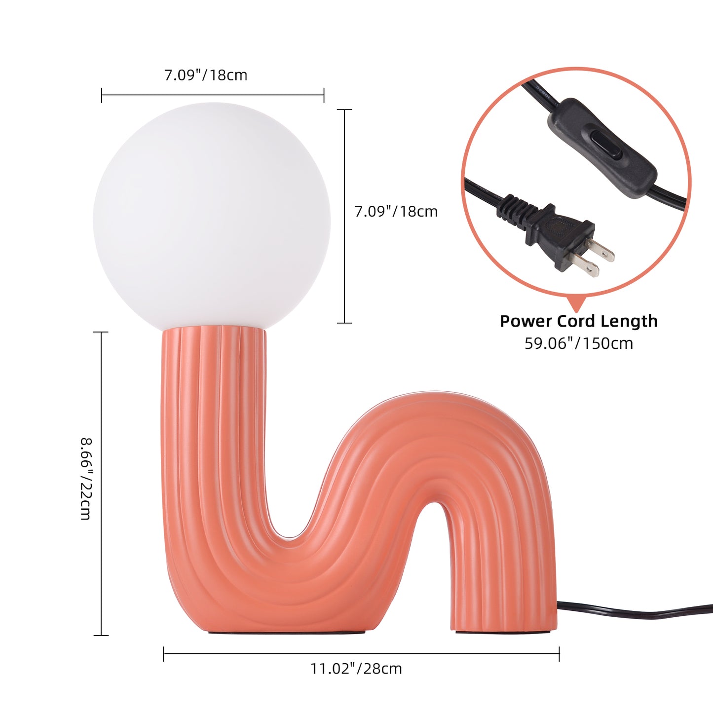 (M) Black Table Lamps G9 for Bedroom Bedside Desk Lamp