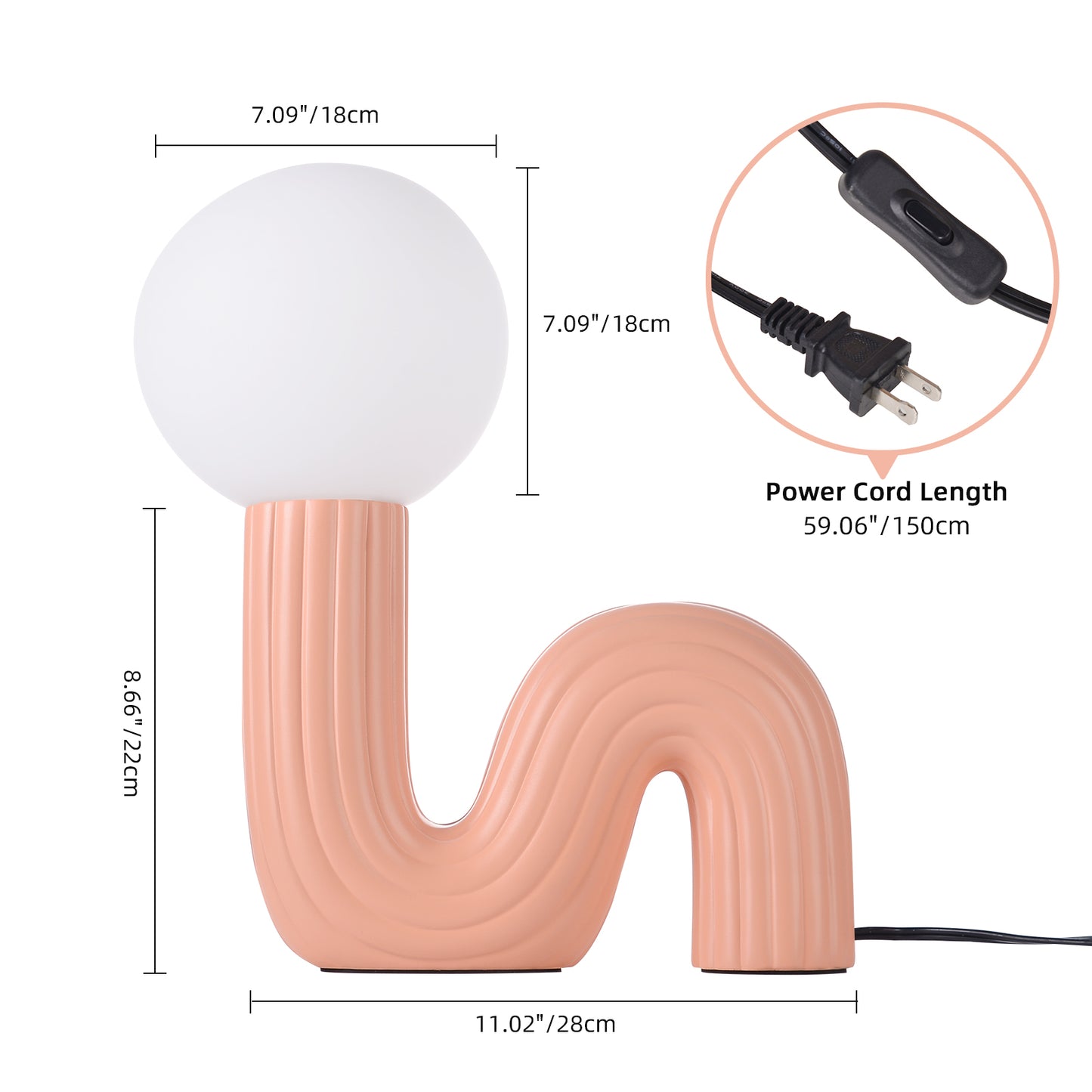 (M) Khaki Table Lamps G9 for Bedroom Bedside Desk Lamp