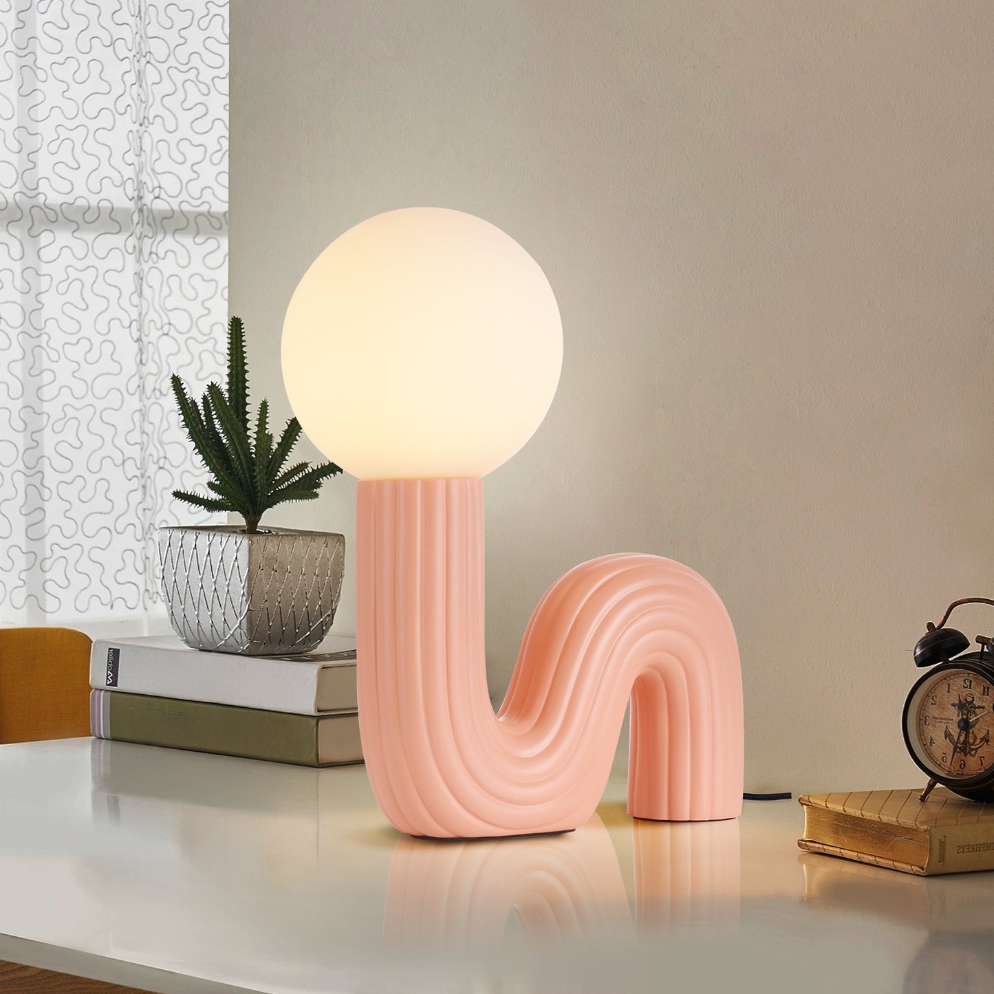 (M) Khaki Table Lamps G9 for Bedroom Bedside Desk Lamp
