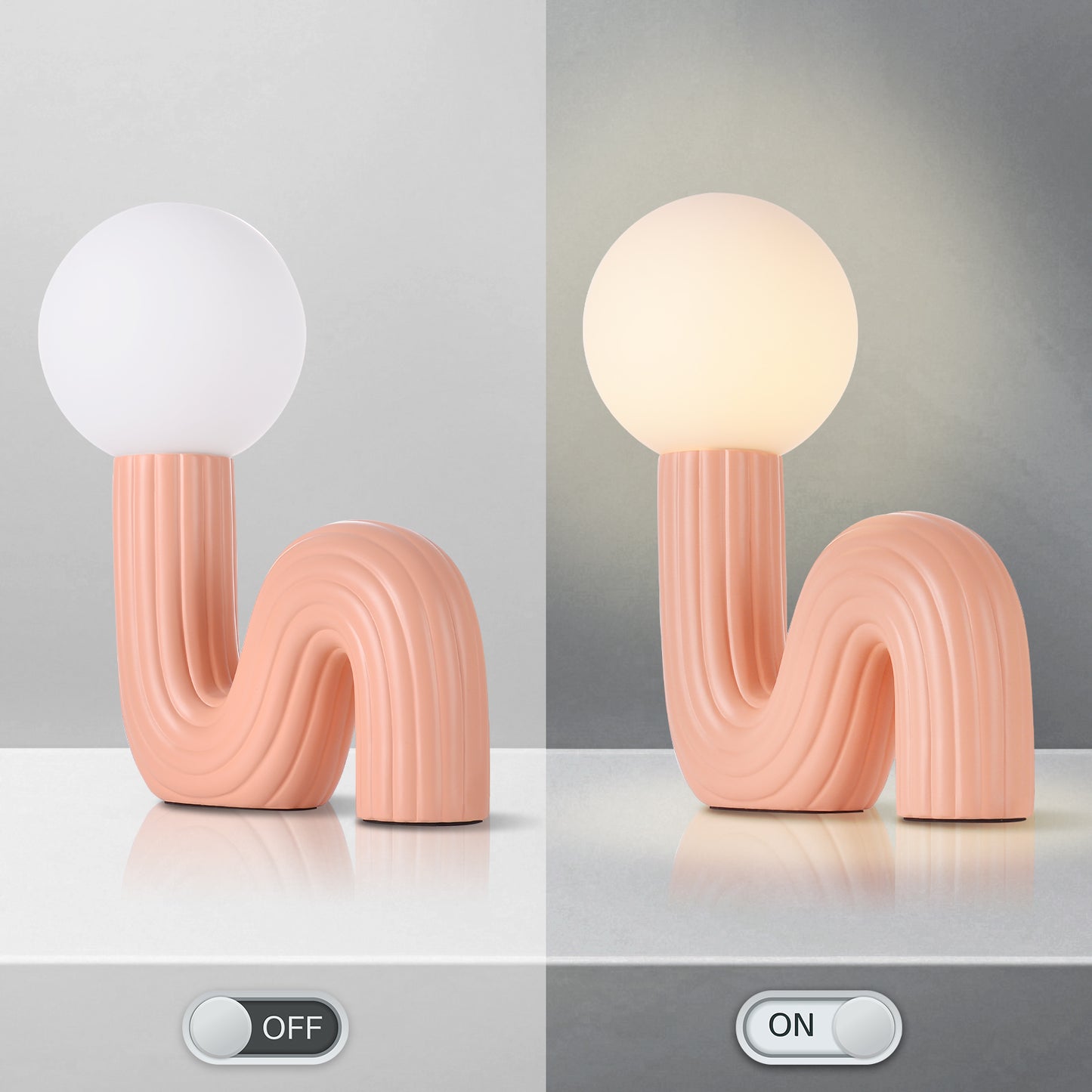 (M) Khaki Table Lamps G9 for Bedroom Bedside Desk Lamp