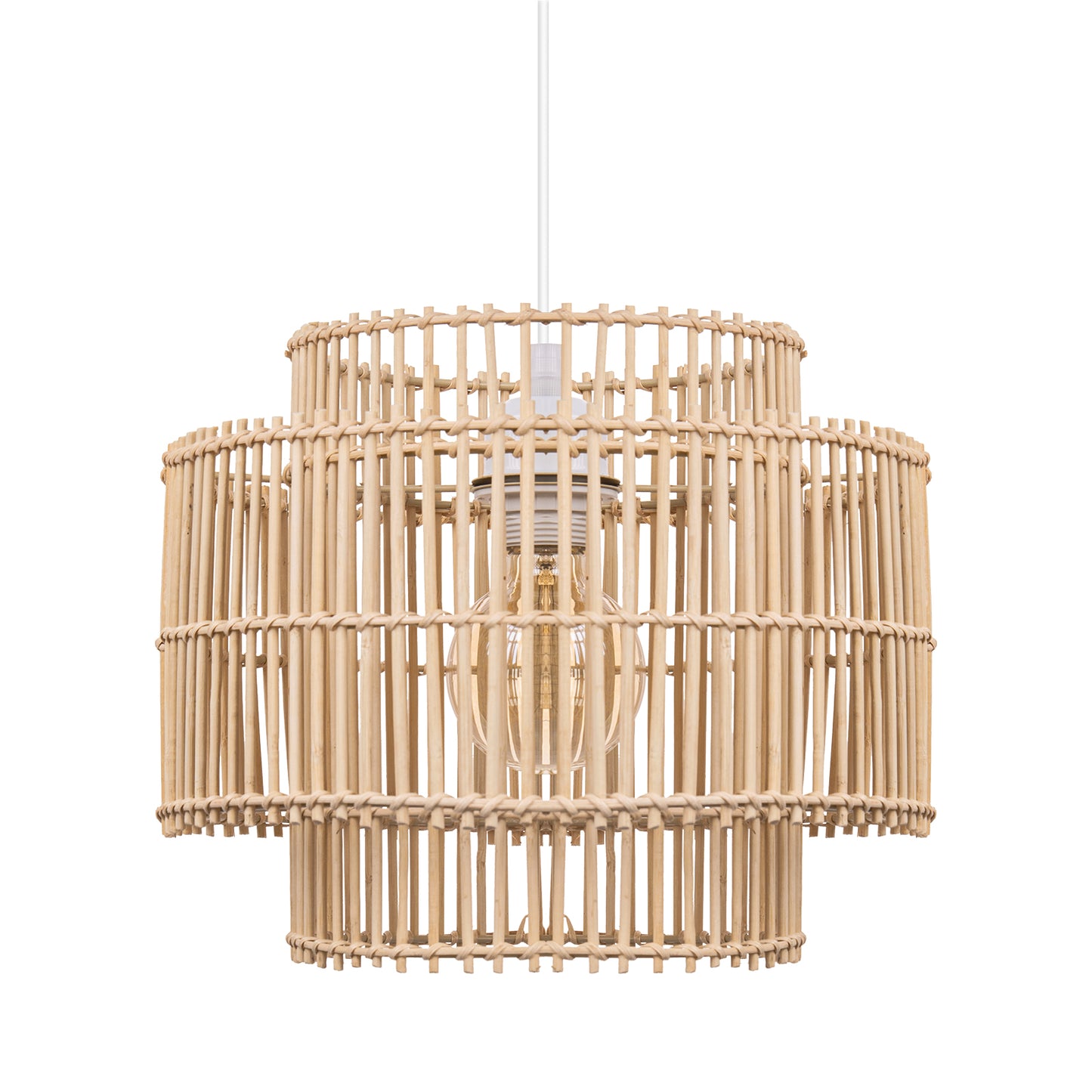 Rattan Pendant Lights for Dining Room, Kitchen, Living Room and Bedroom Beach Rustic Natural Pendant Lights