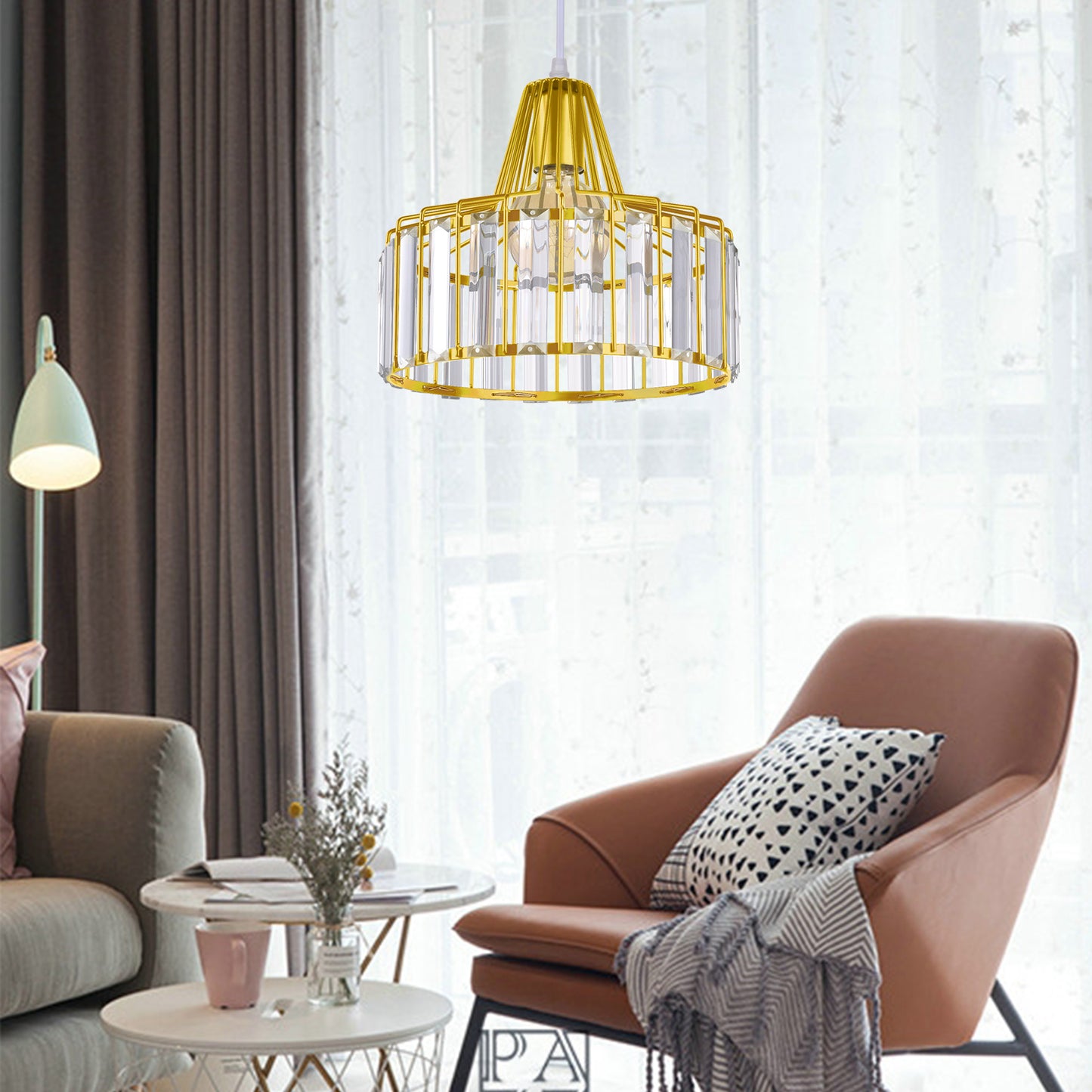 (Q)Modern Nordic Style Crystal Chandelier,Creative and Personalized Lampshade,Suitable for Dining Rooms,Living Rooms,Kitchens,and Bathrooms