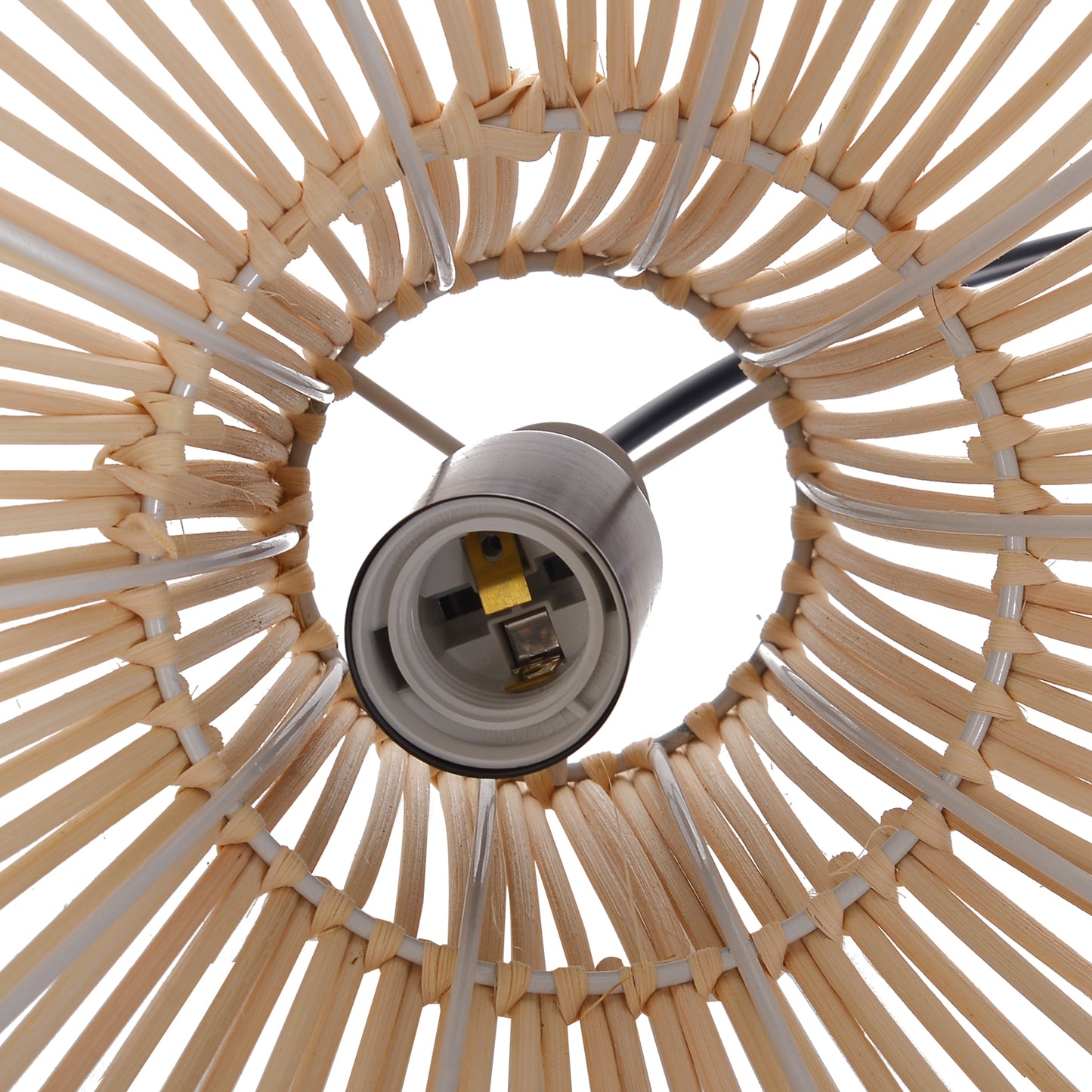 (Q)19.68 Inch Hand Woven Rattan Pendant Light, Modern Bohemian Style Rattan Pendant Light, Suitable For Various Bedrooms And Living Rooms