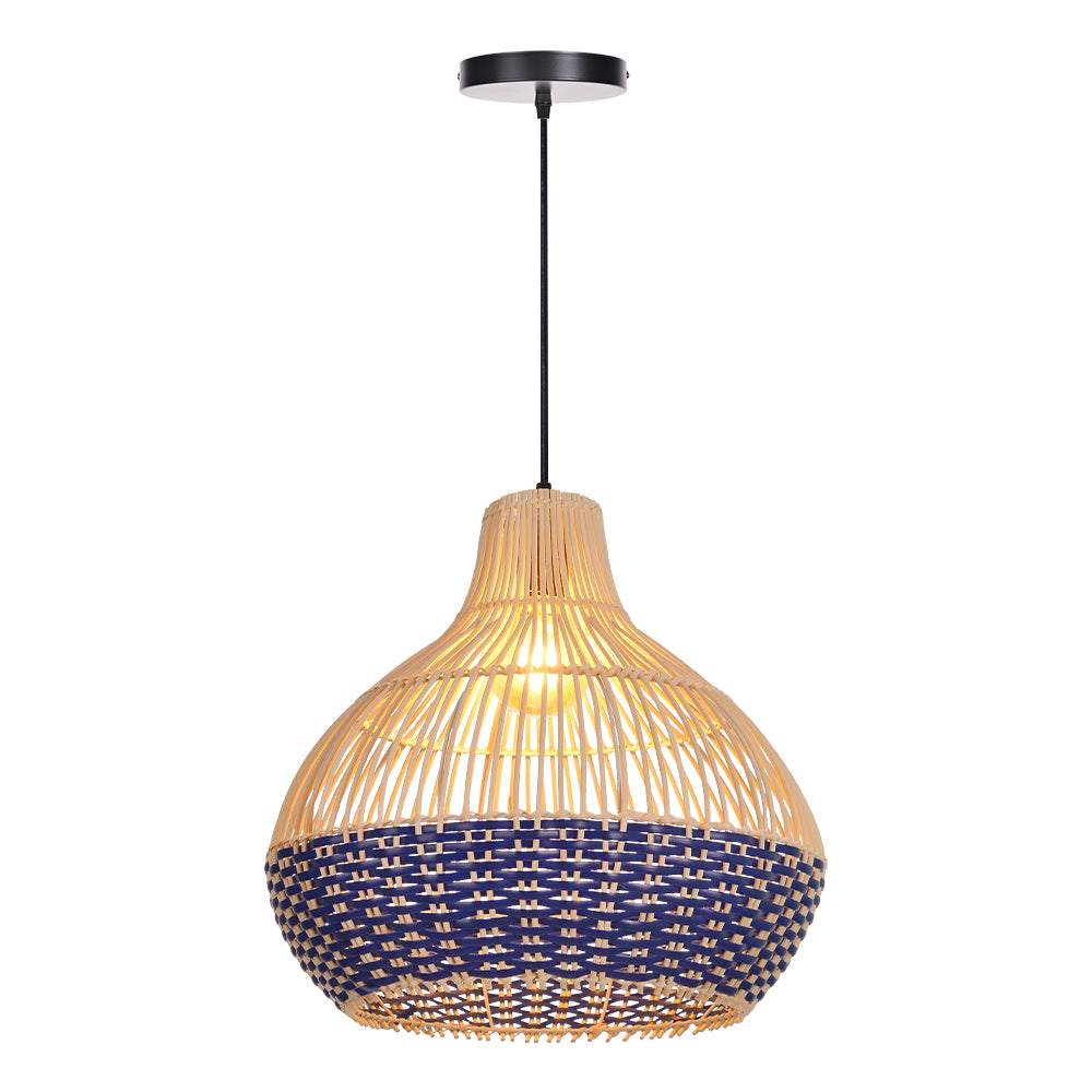 (Q) Handmade Rattan Pendant Light, Bohemian Style Rattan Pendant Light, Suitable For Kitchen, Bedroom, Living Room.