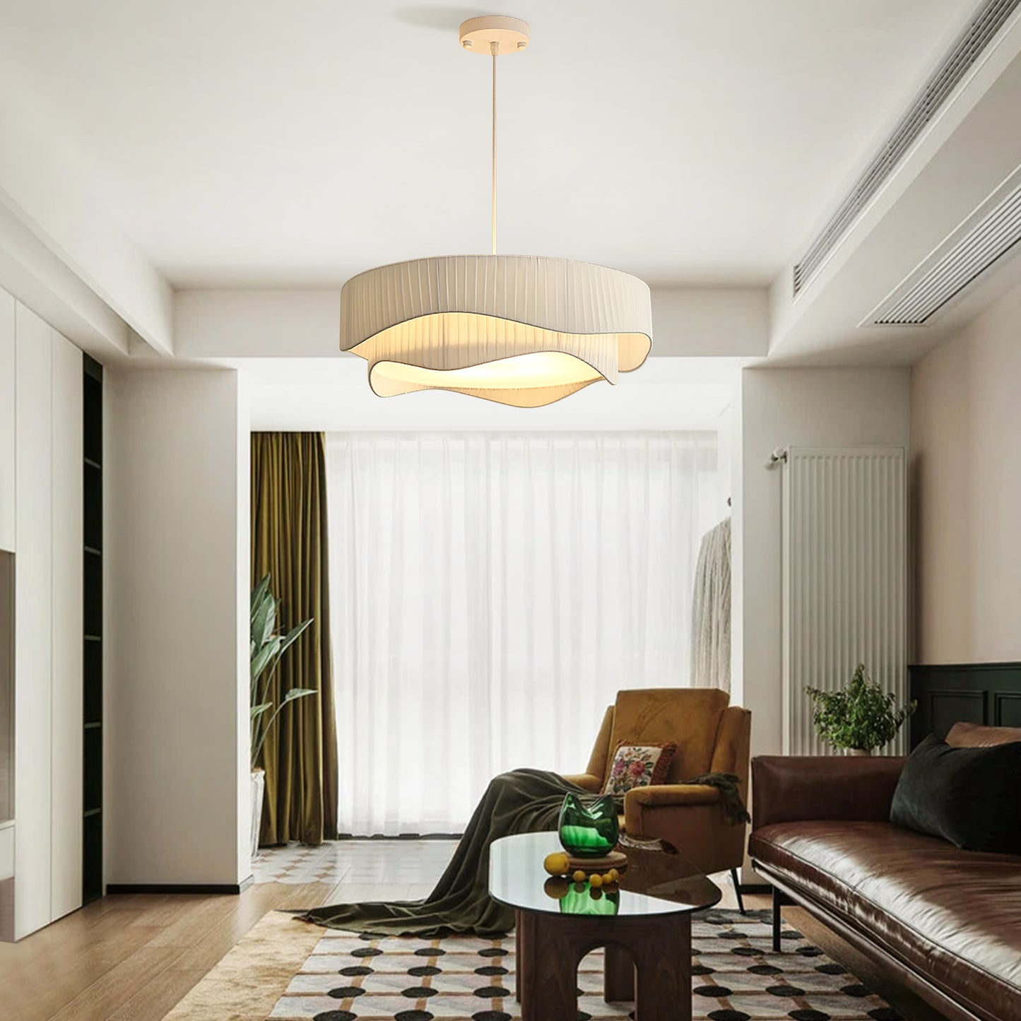 (M)1 - Light White Paper Pendant Light for Living Room