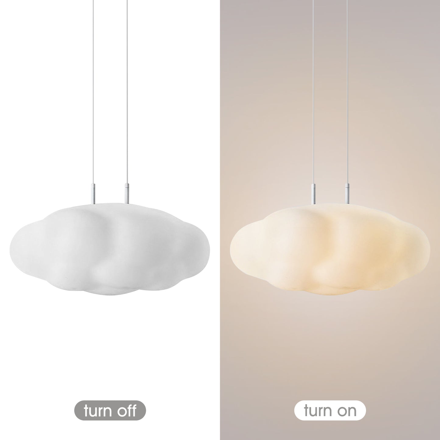 (N) ARTURESTHOME Pendant Light Fixture Modern Art Deco Cloud Lighting Chandelier White for Kitchen