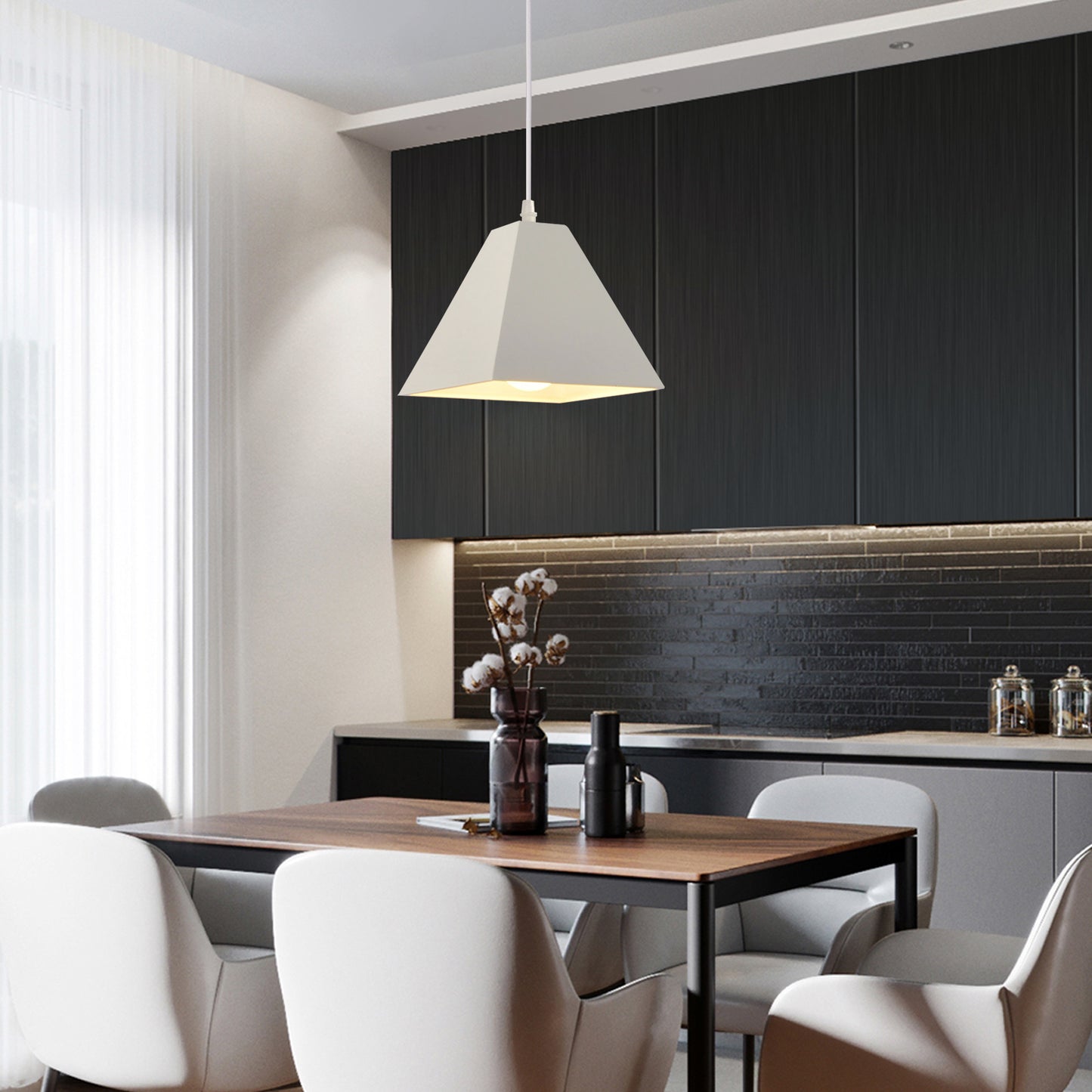 (N) ARTURESTHOME American Industrial Style Creative Pyramid Chandelier