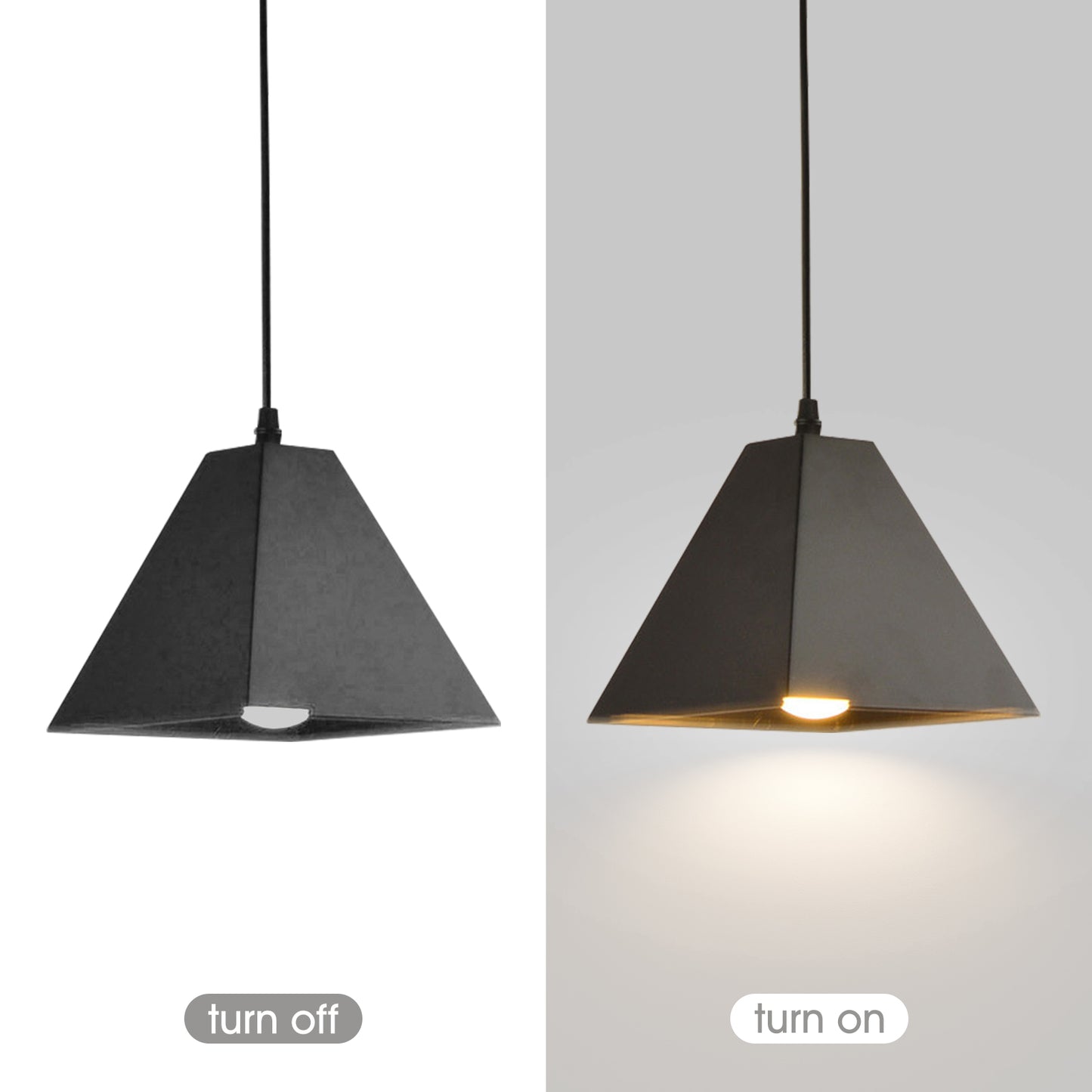 (N) ARTURESTHOME Modern Minimalist Art Deco Triangle Indoor Chandelier