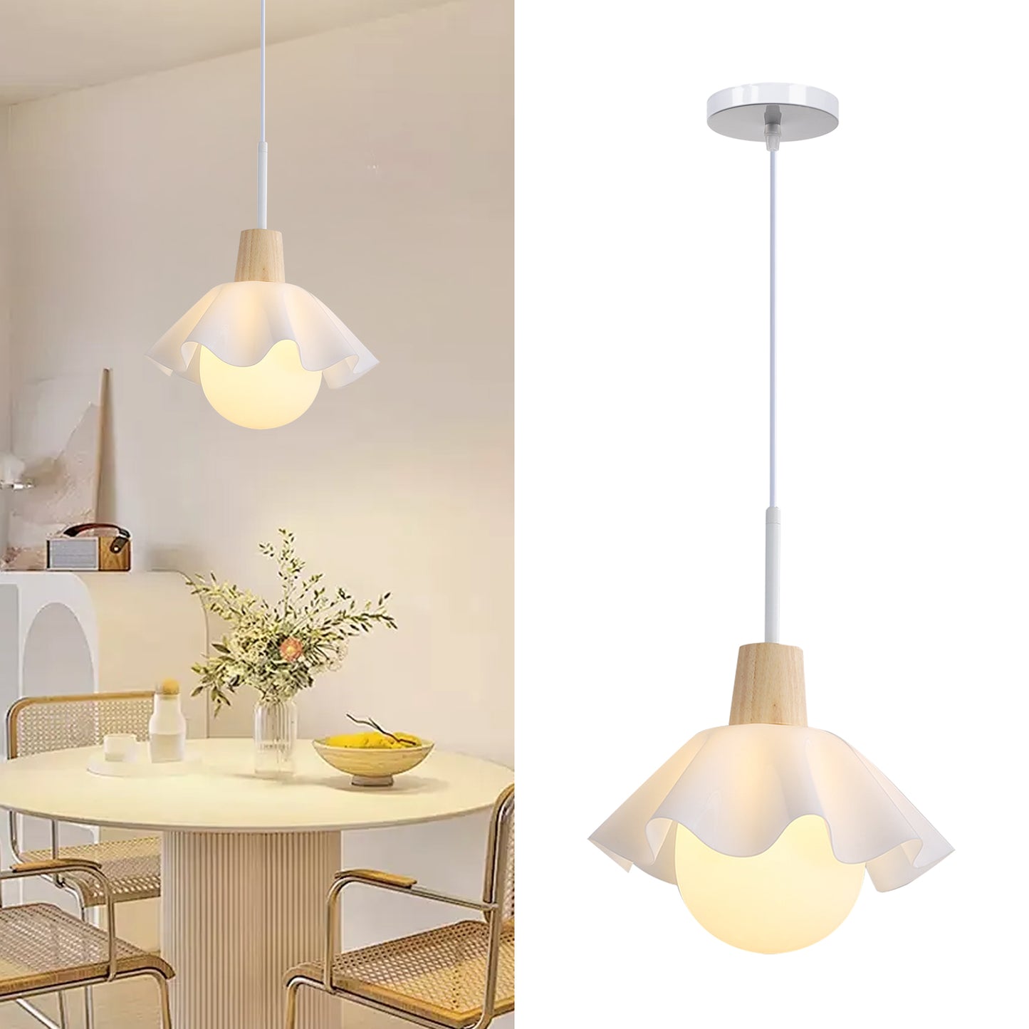(N) ARTURESTHOME Nordic Modern Personalized Flower Indoor Pendant Lighting Aisle Lighting