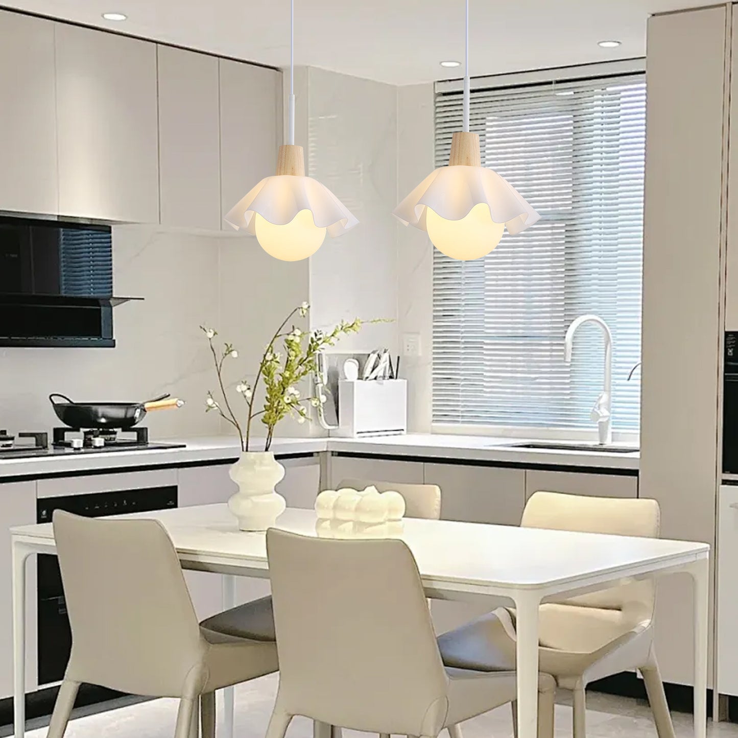 (N) ARTURESTHOME Nordic Modern Personalized Flower Indoor Pendant Lighting Aisle Lighting