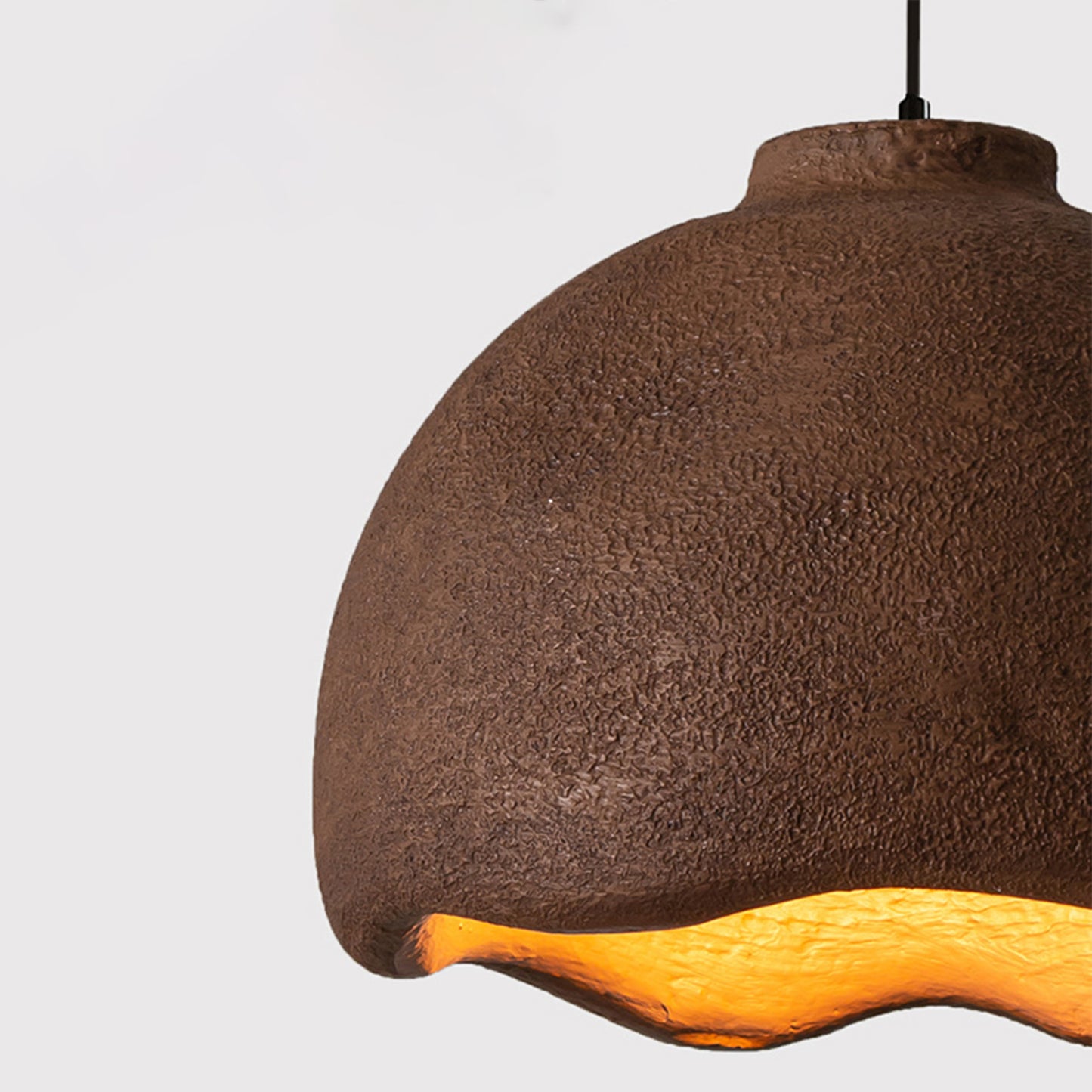 (N) ARTURESTHOME Japanese wabi-sabi style half oval irregular art chandelier