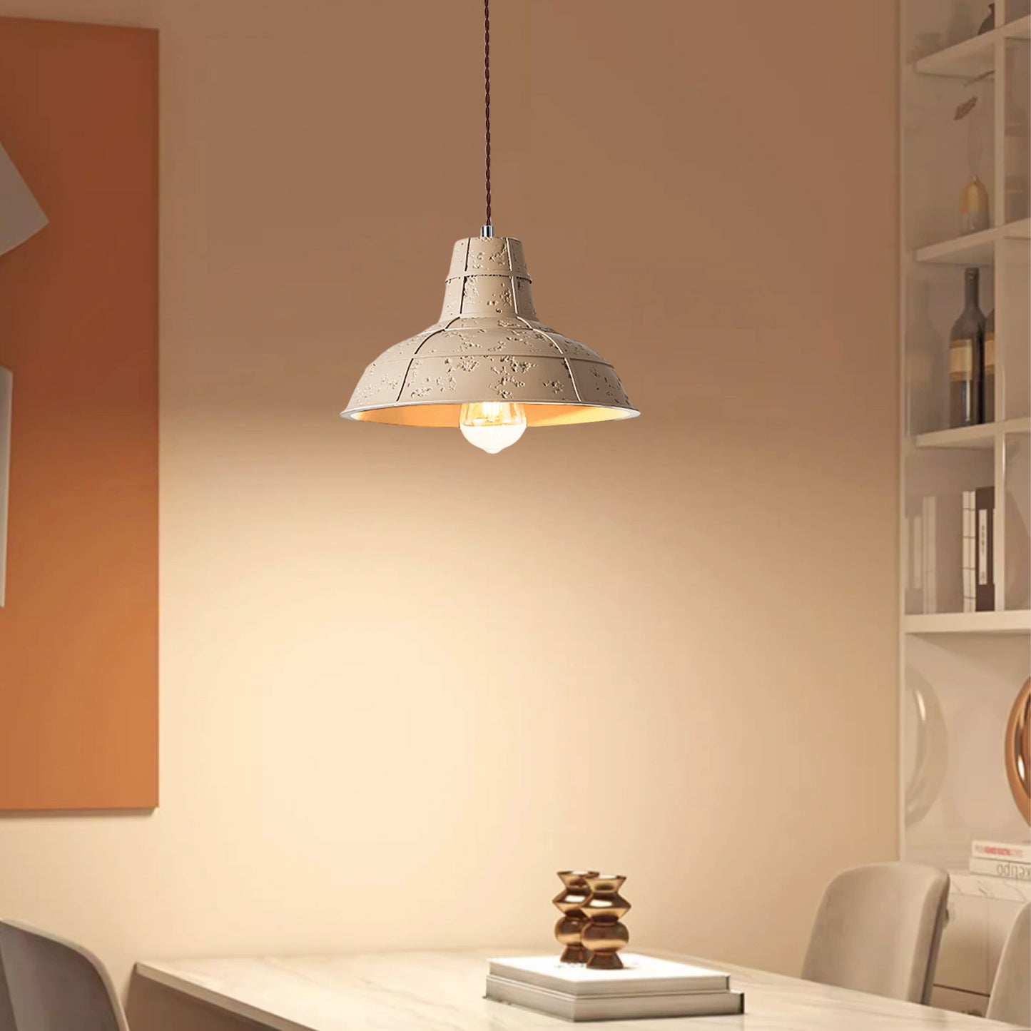 (N) ARTURESTHOME Japanese Modern Creative Straw Hat Shape Interior Decorative Chandelier