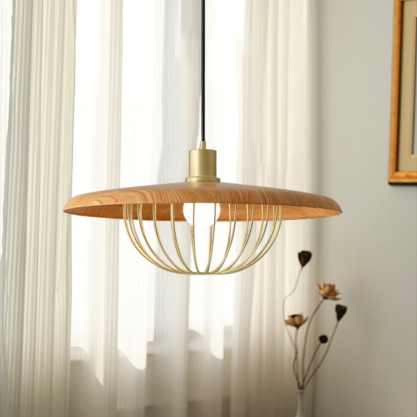 (N) ARTURESTHOME Nordic Iron Chandelier Creative Round Flying Saucer Decorative Dining Room Lamps and Lanterns