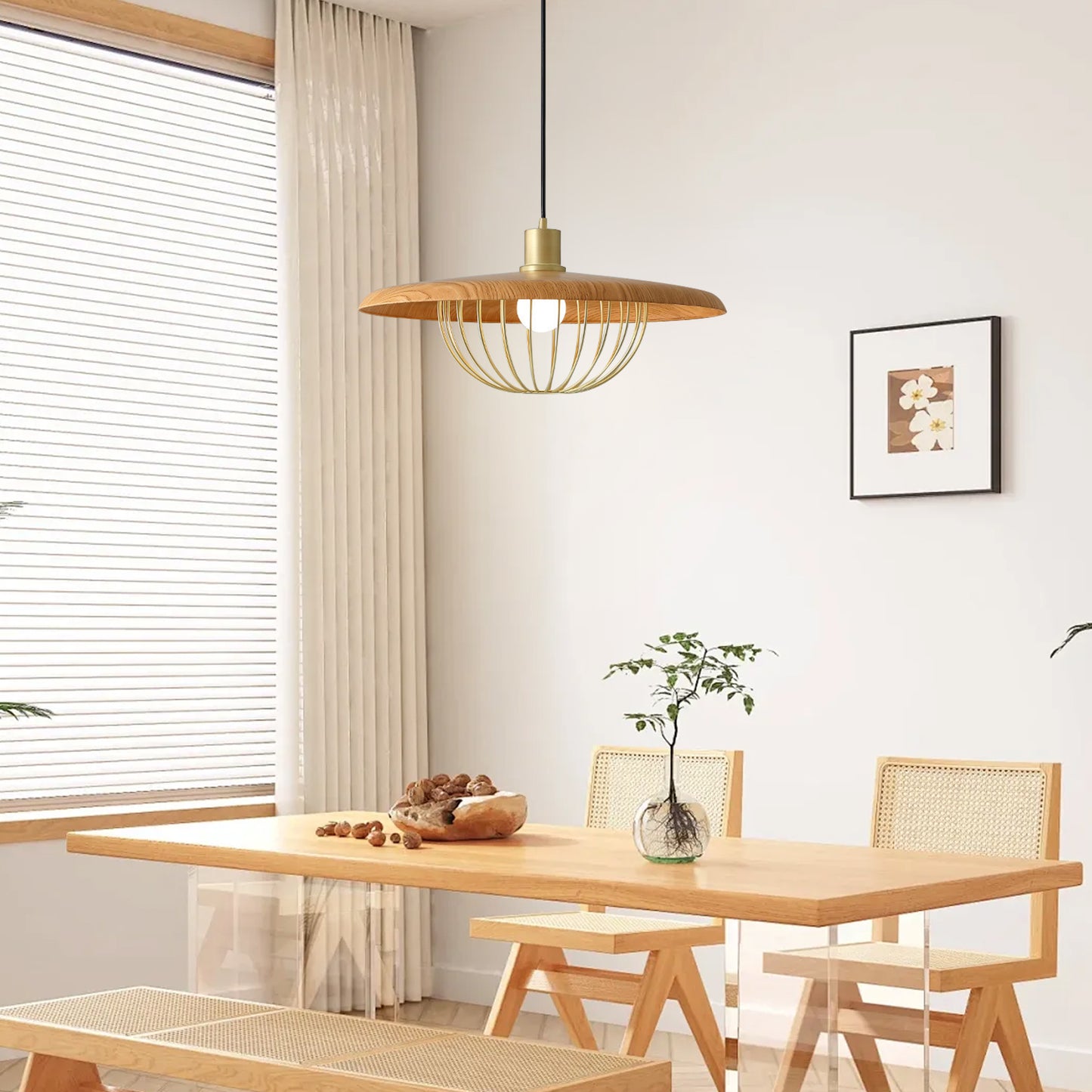 (N) ARTURESTHOME Nordic Iron Chandelier Creative Round Flying Saucer Decorative Dining Room Lamps and Lanterns