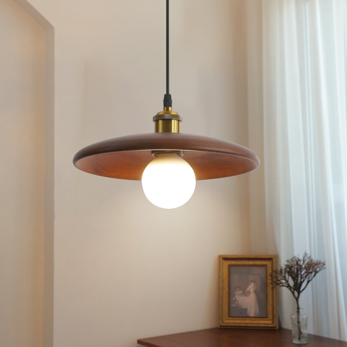 (N) ARTURESTHOME Modern Retro Simple Wabi-sabi Style Solid Wood Art Light Luxury Chandelier