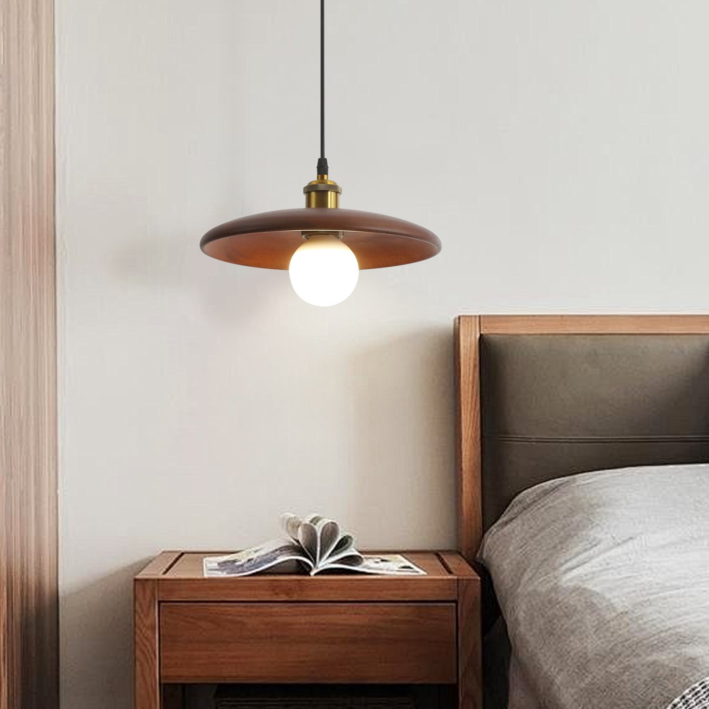 (N) ARTURESTHOME Modern Retro Simple Wabi-sabi Style Solid Wood Art Light Luxury Chandelier